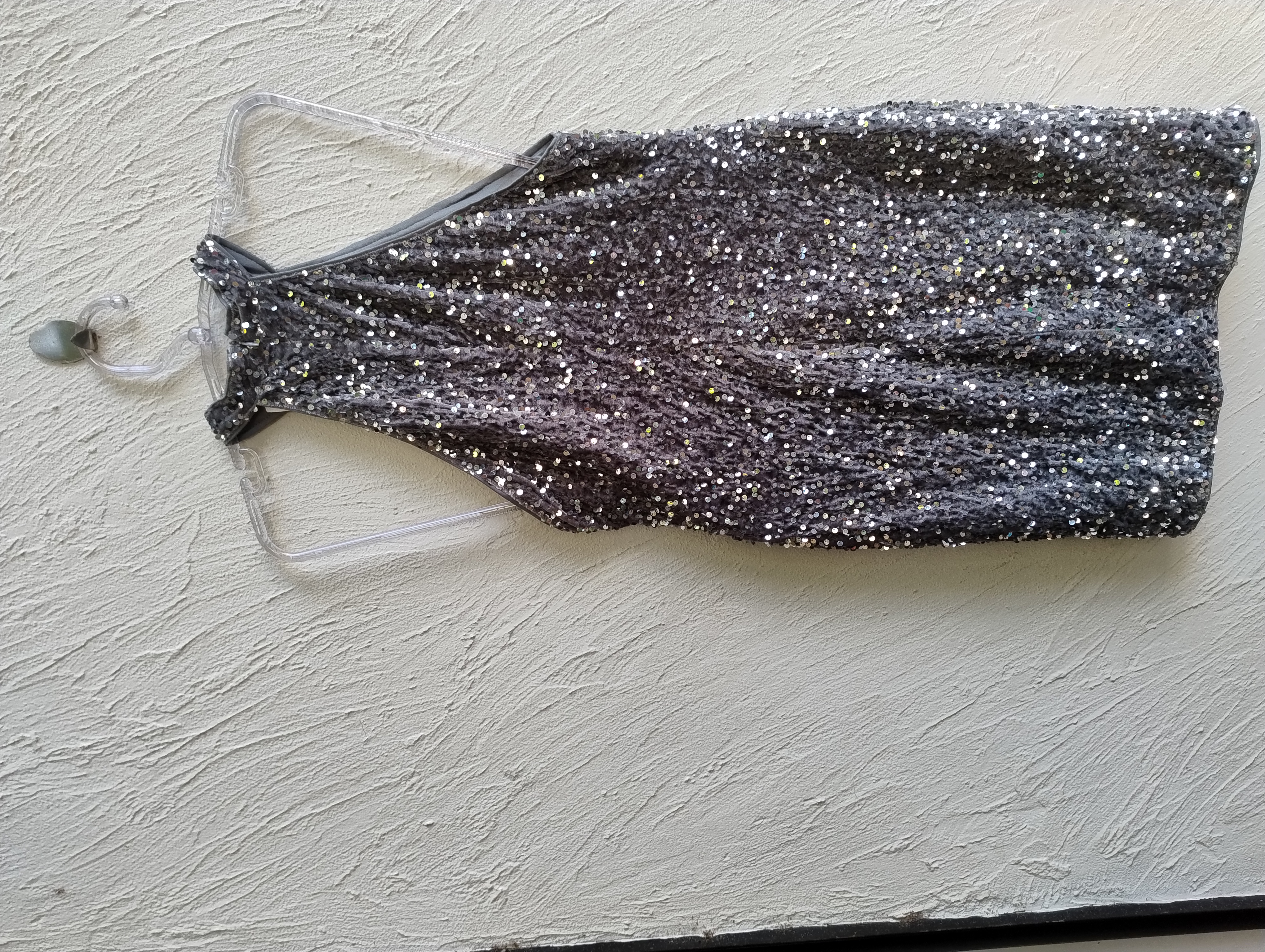 Vestido de paetês prata