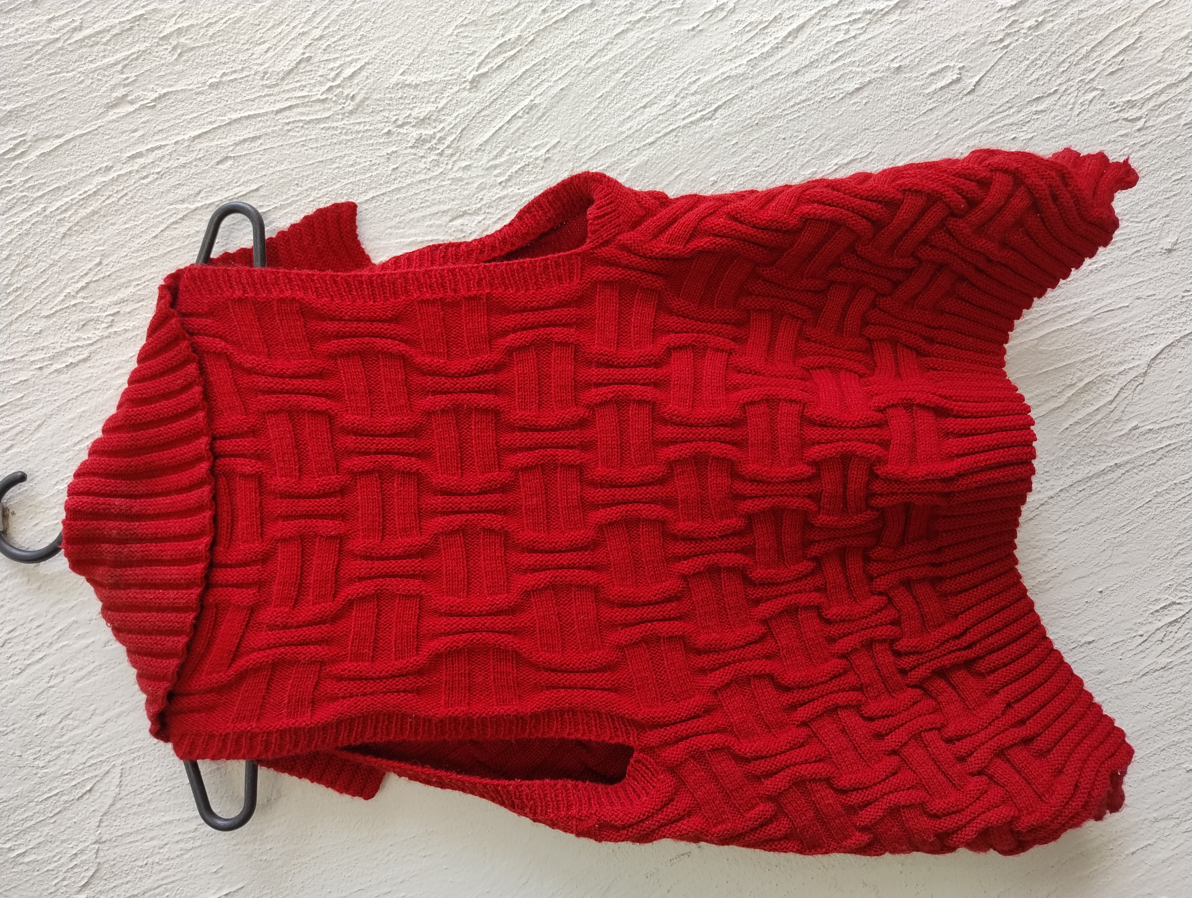 Colete de tricô vermelho - M