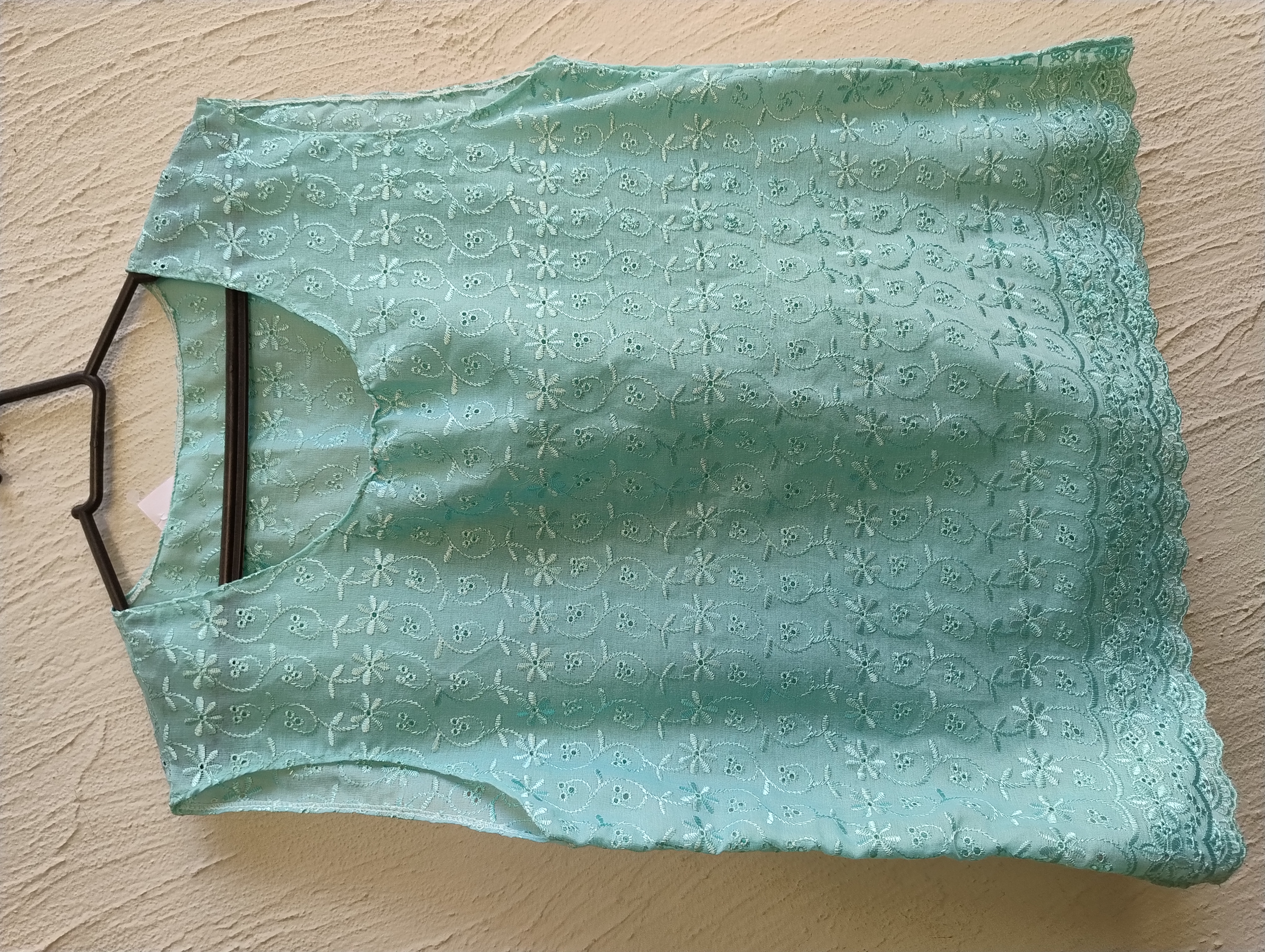 Blusa verde de renda, P