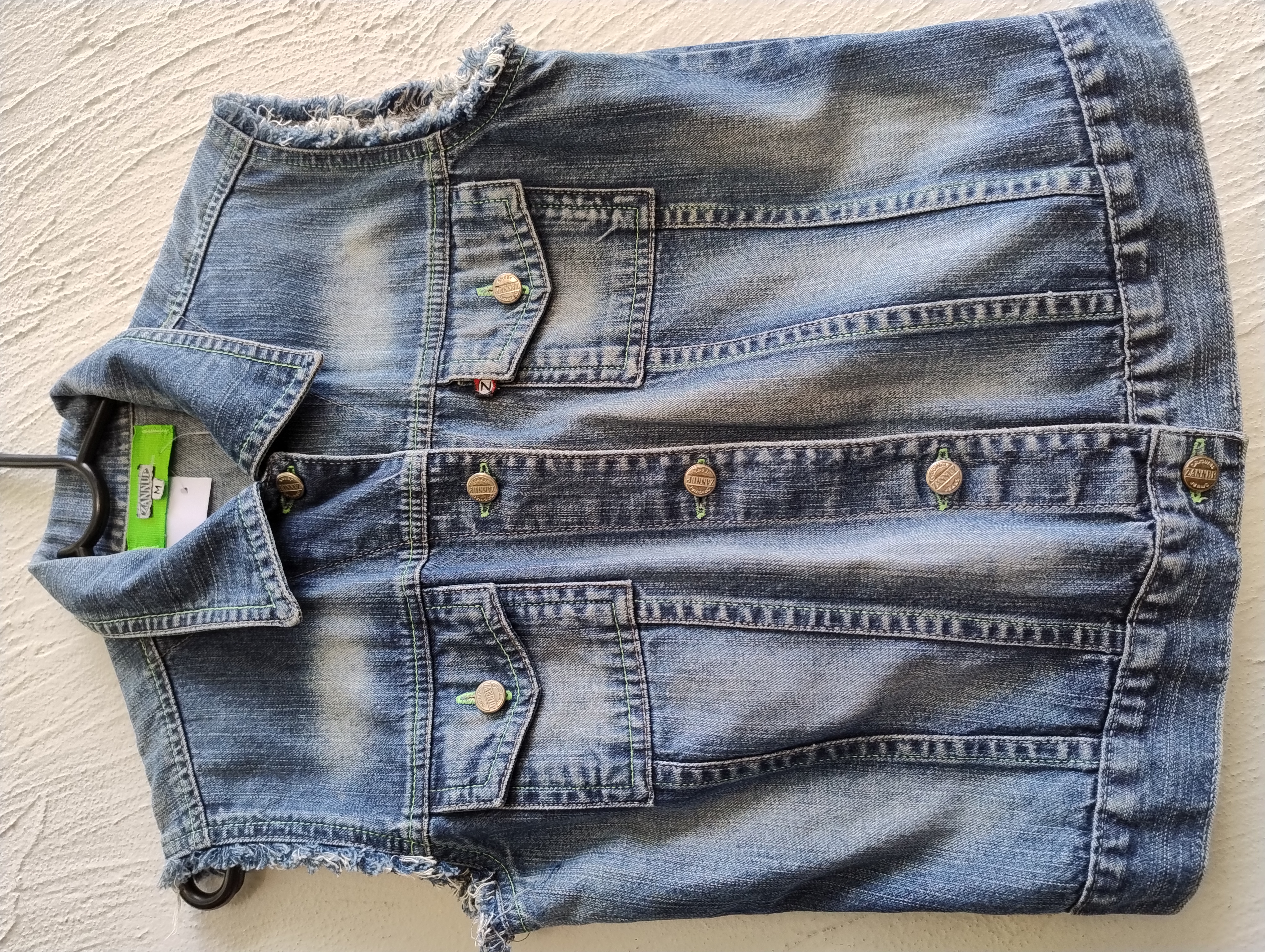 Colete Jeans Sem Mangas - M