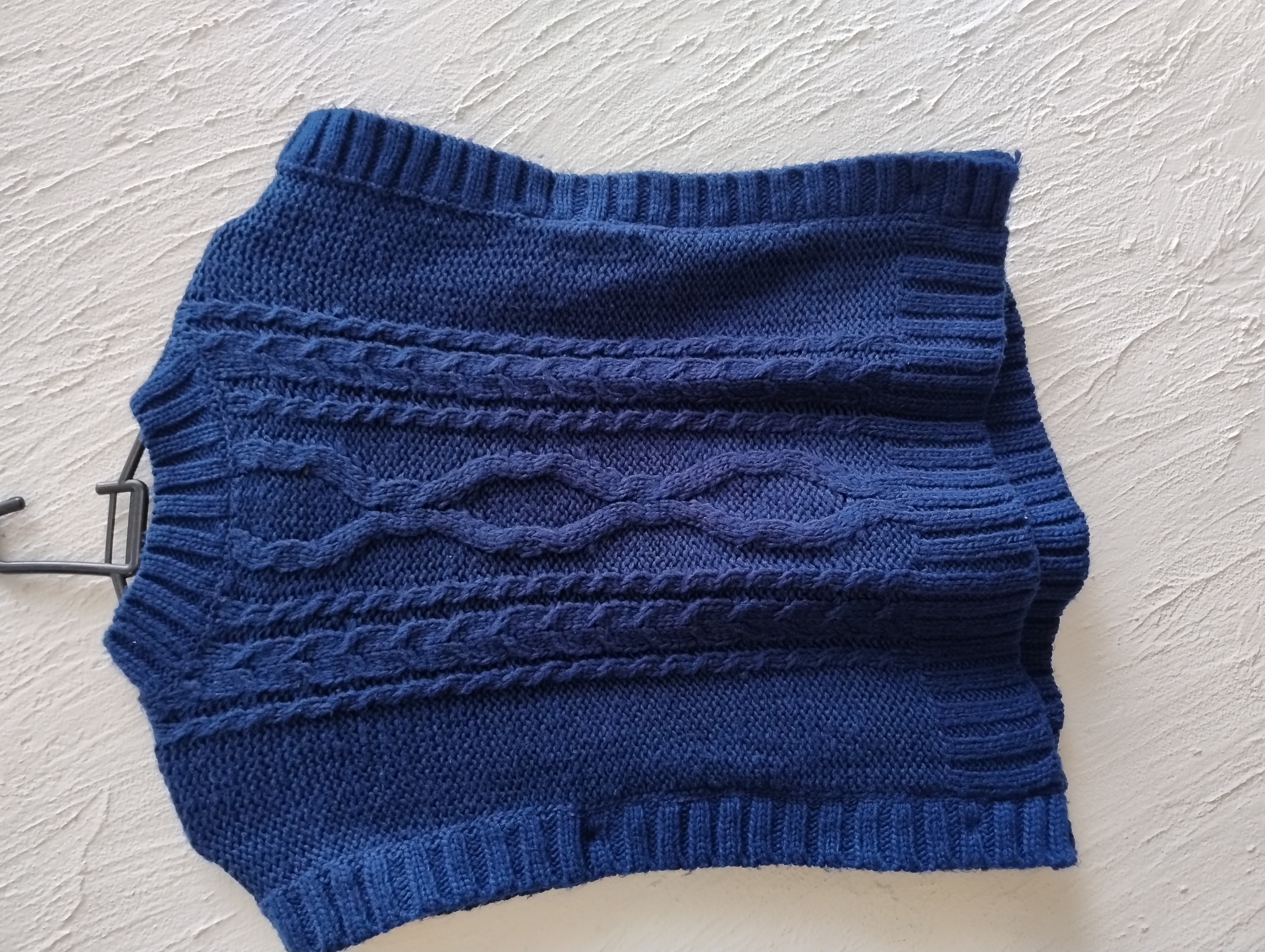 Colete de lã azul - P