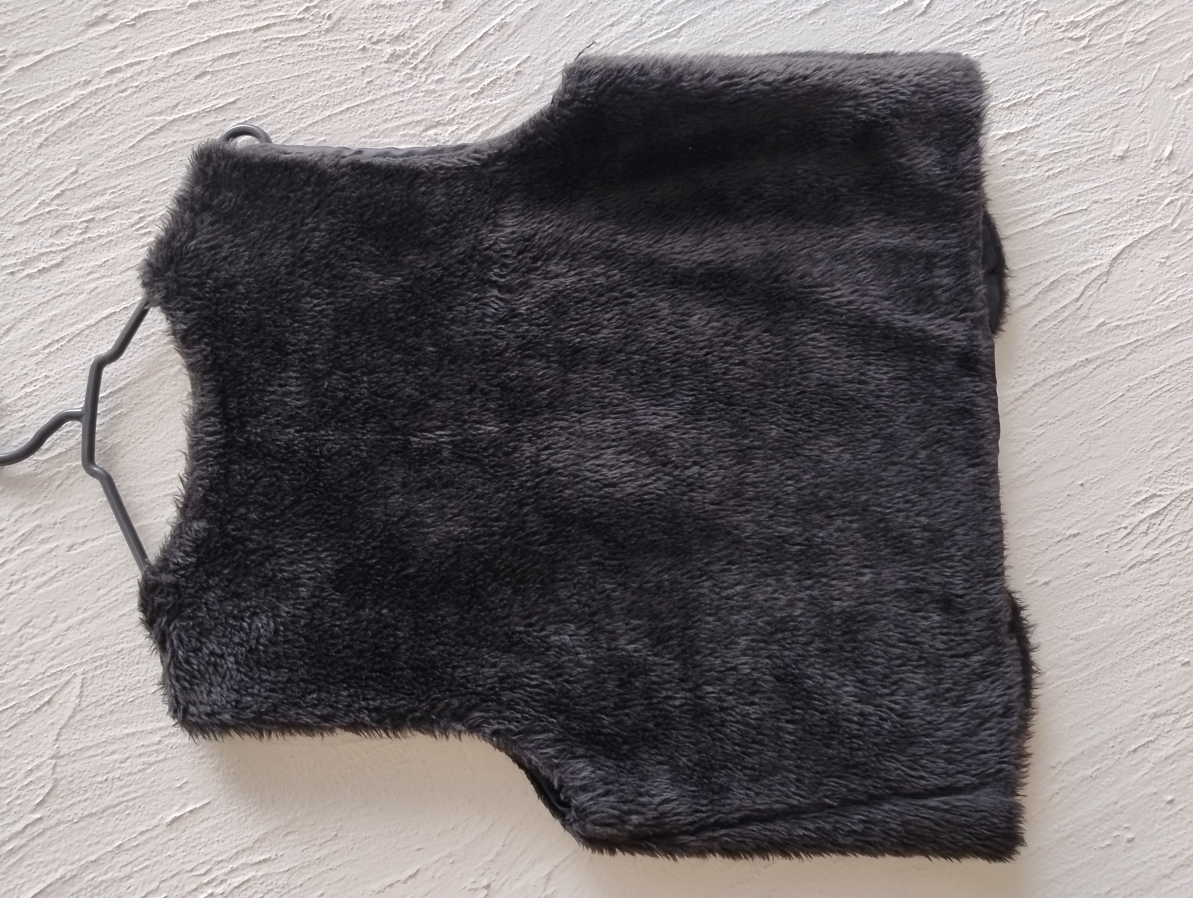 Colete de pele sintética preto - M