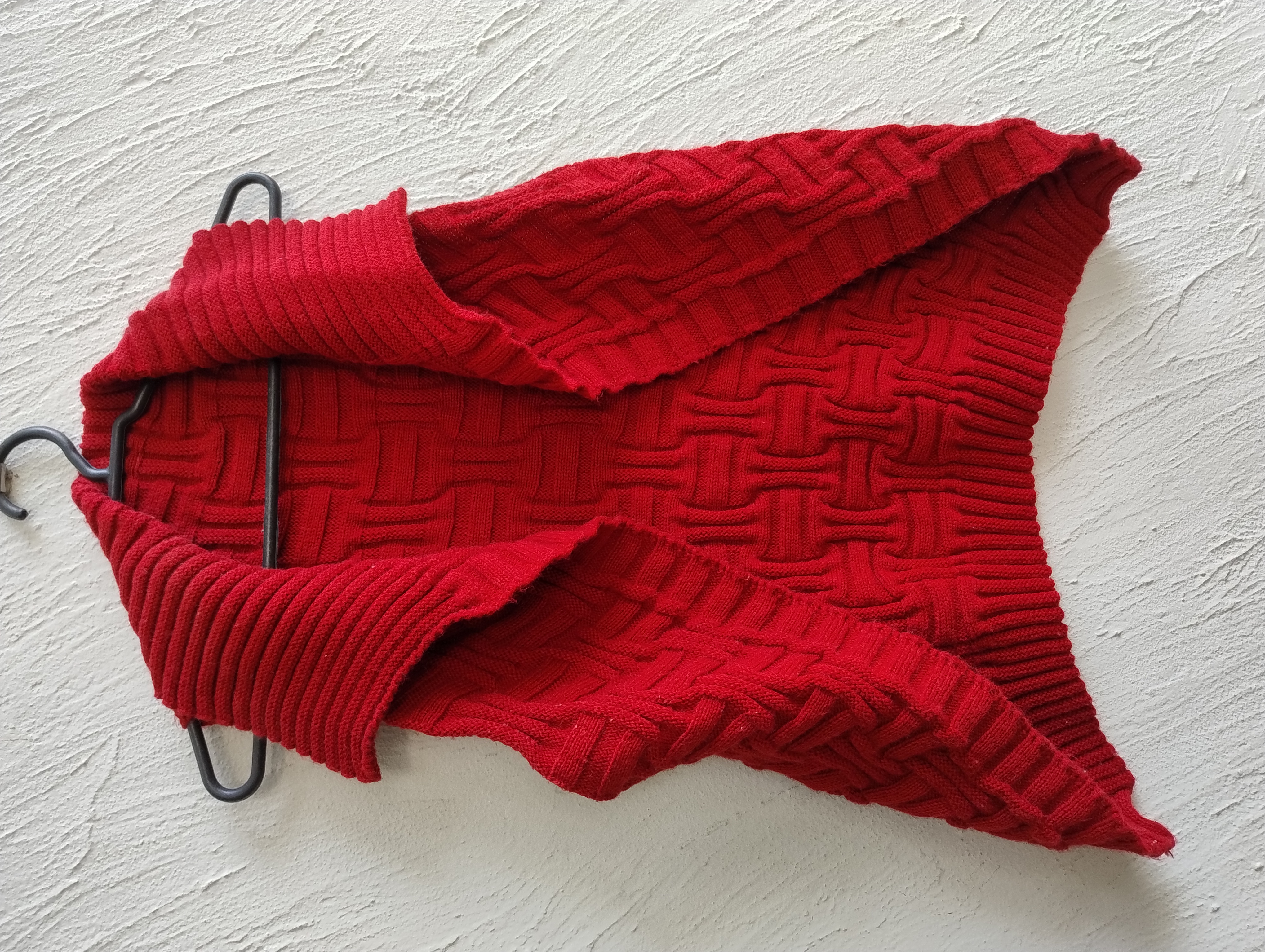 Colete de tricô vermelho - M