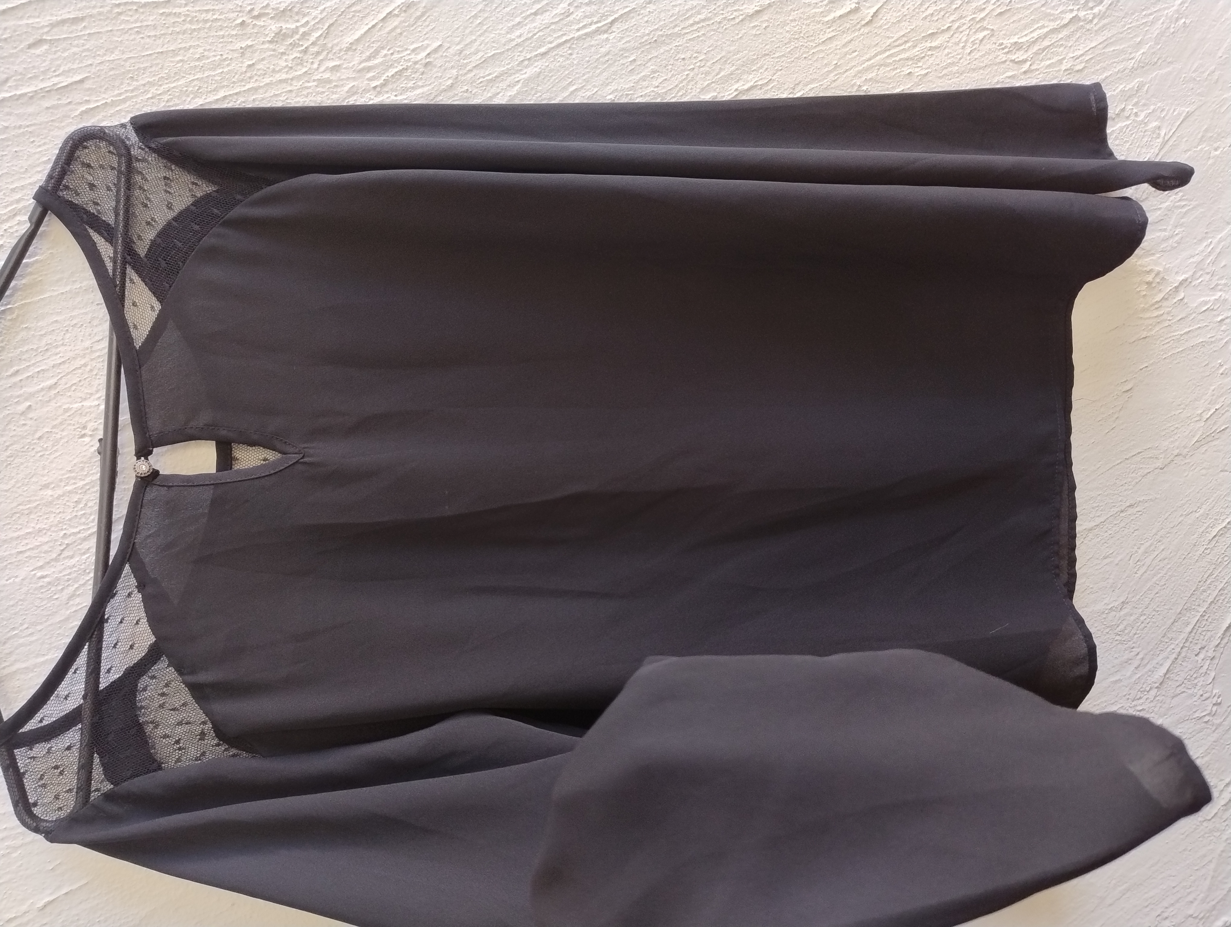 Blusa manga longa preta feminina M