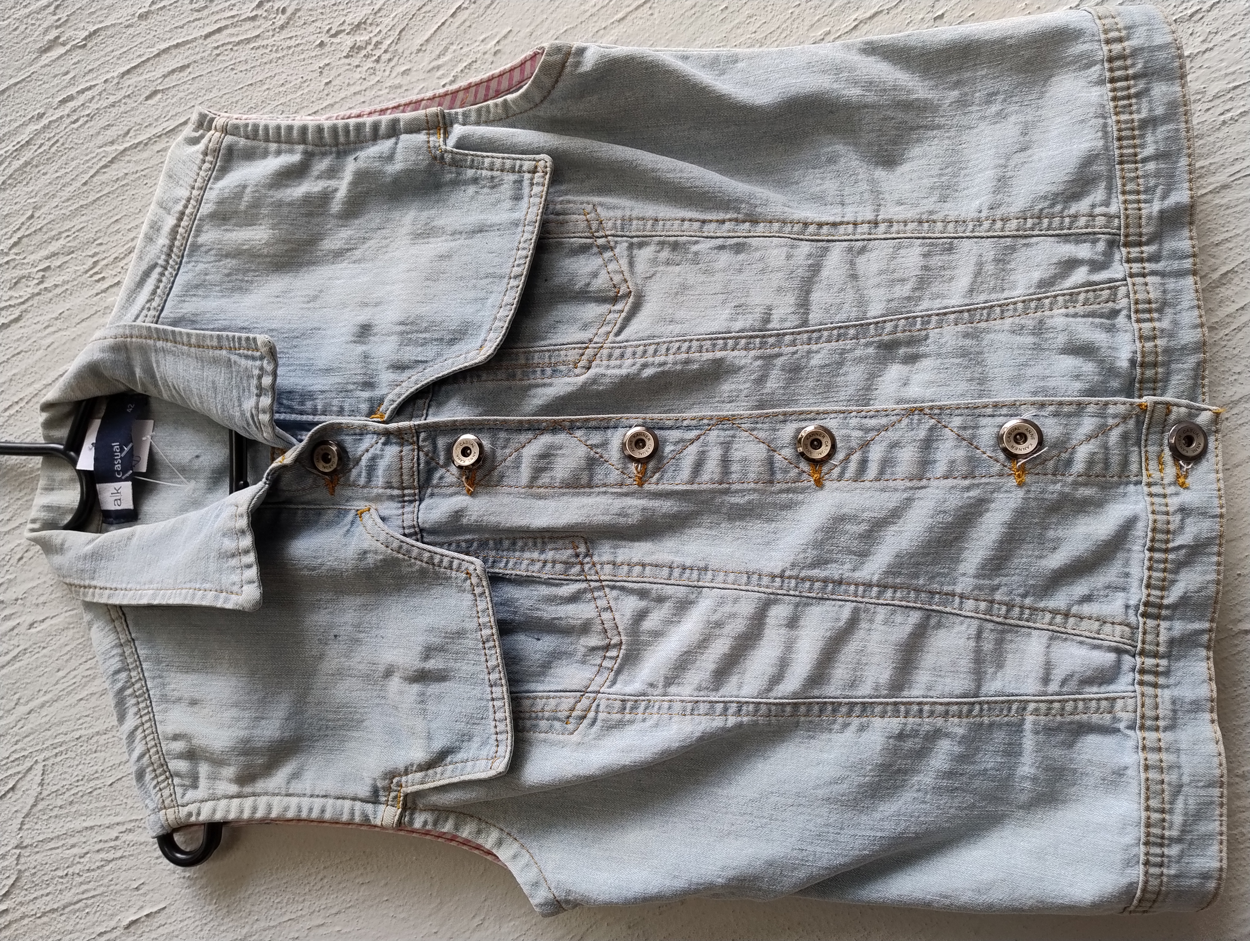 Colete jeans feminino -42 (M)