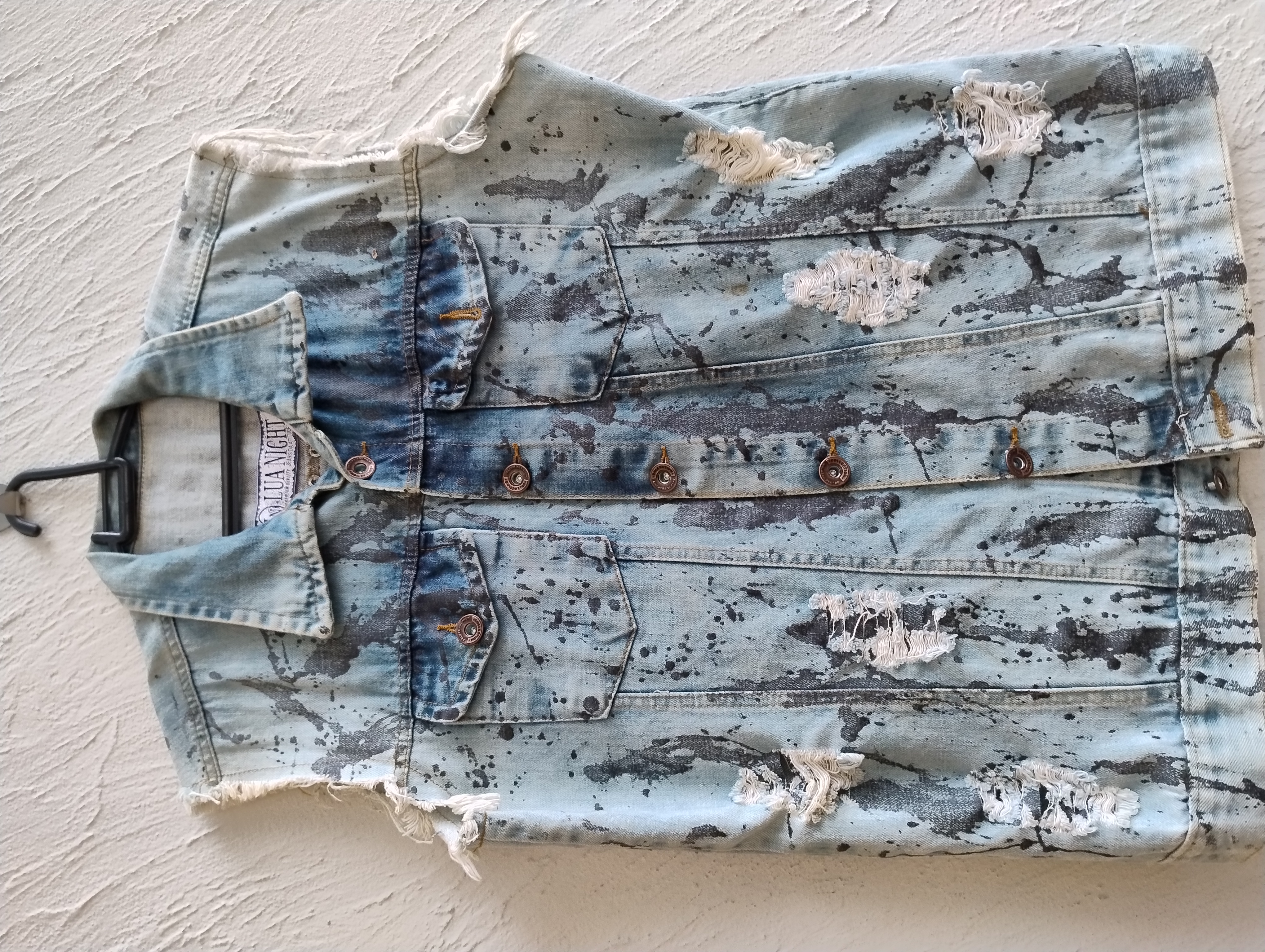 Colete Jeans Destroyed - GG