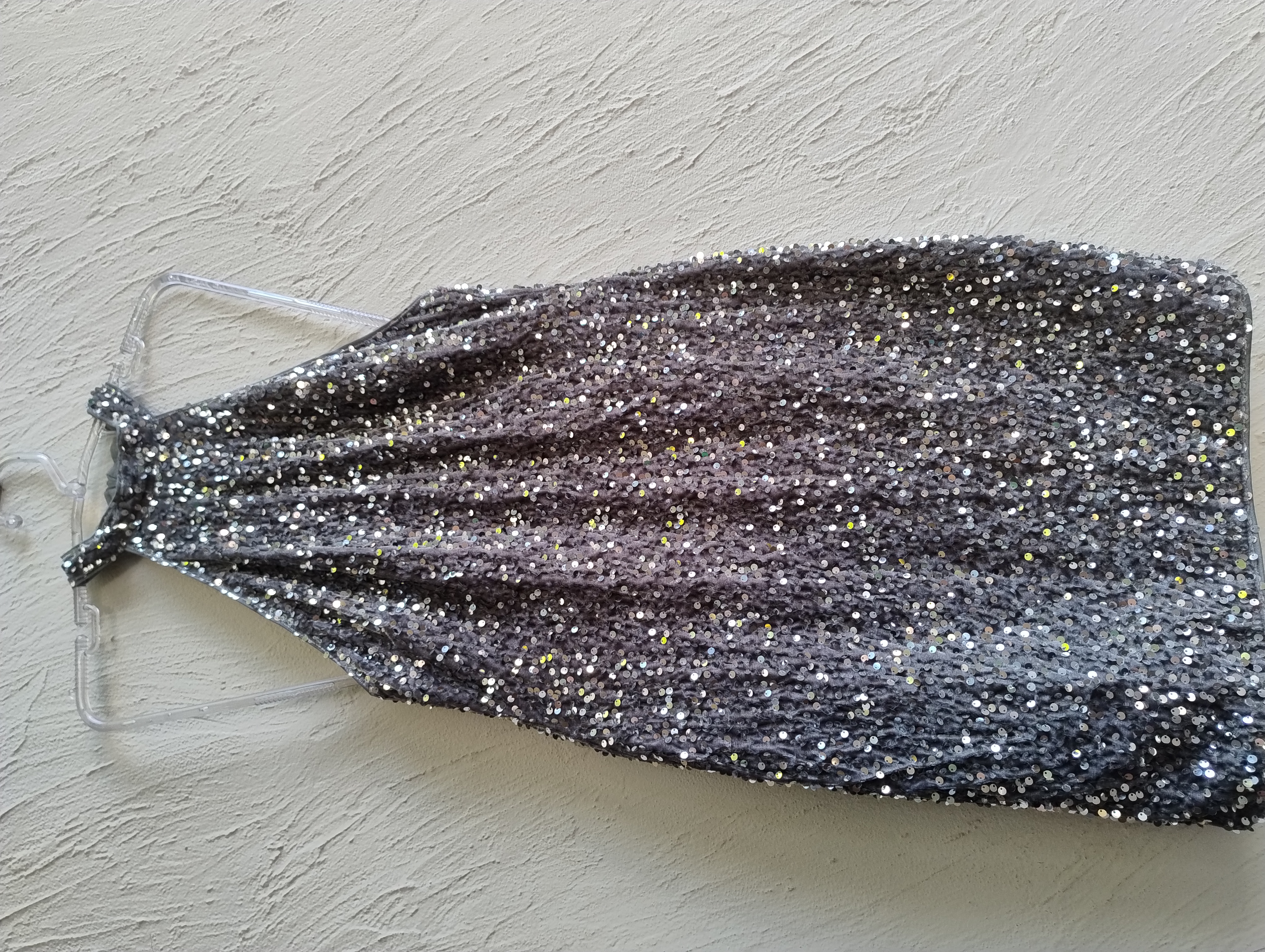 Vestido de paetês prata