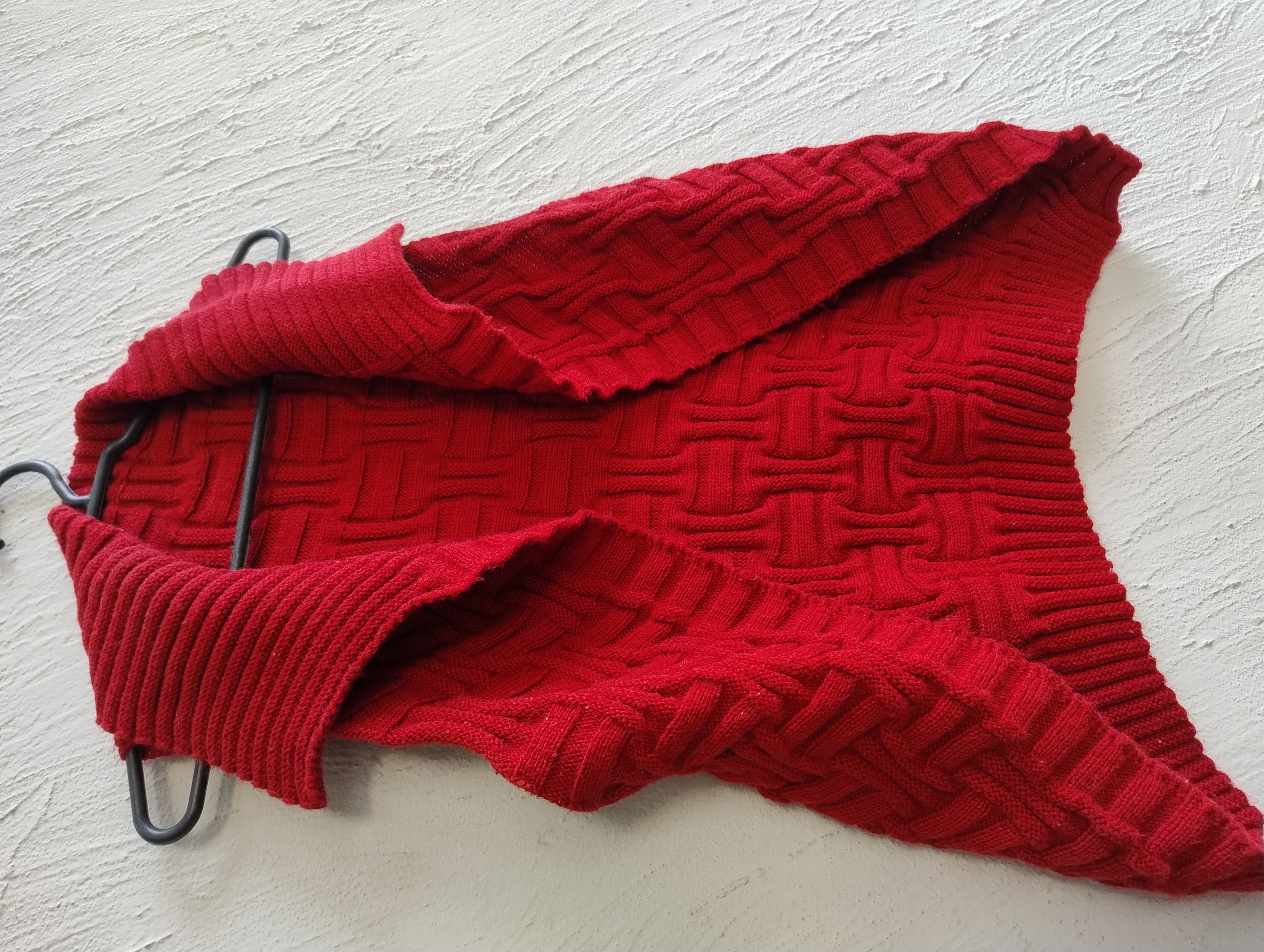 Colete de tricô vermelho - M