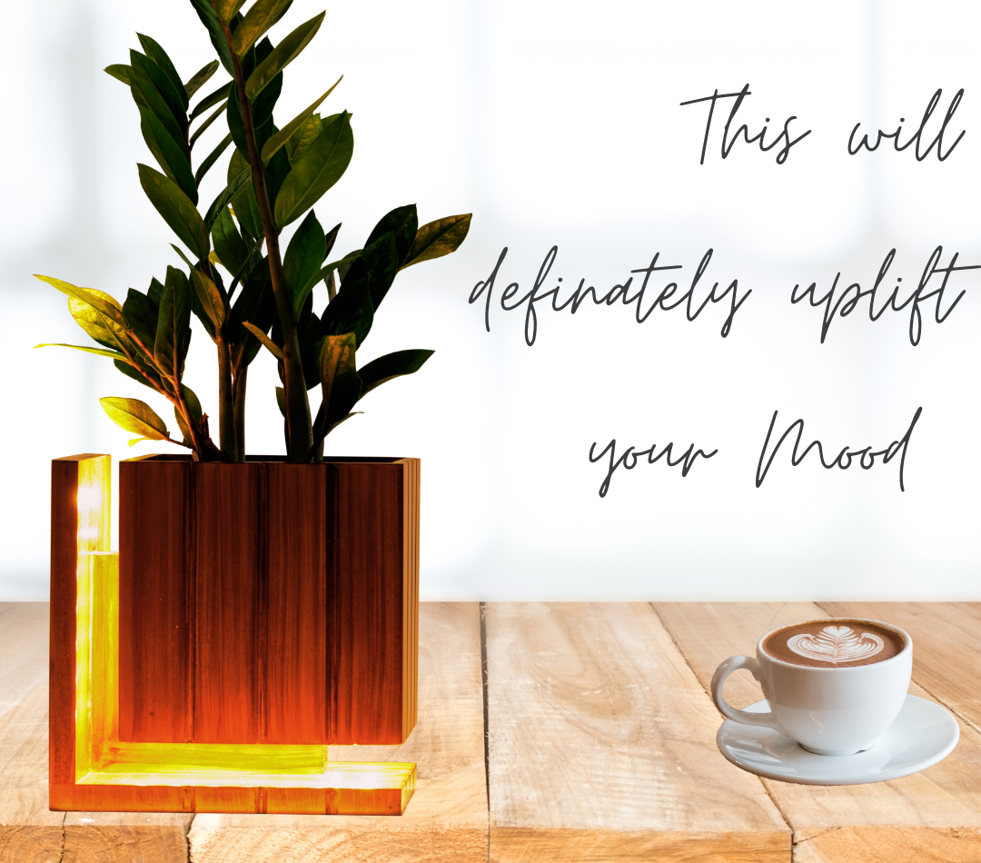 EcoWood Smart LED Planter Square Nightmagic