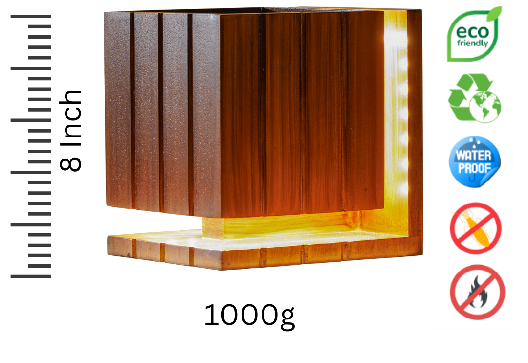 EcoWood Smart LED Planter Square Nightmagic