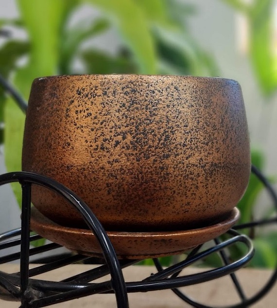 Terracotta Pot & Plate Color 2.5 Inch