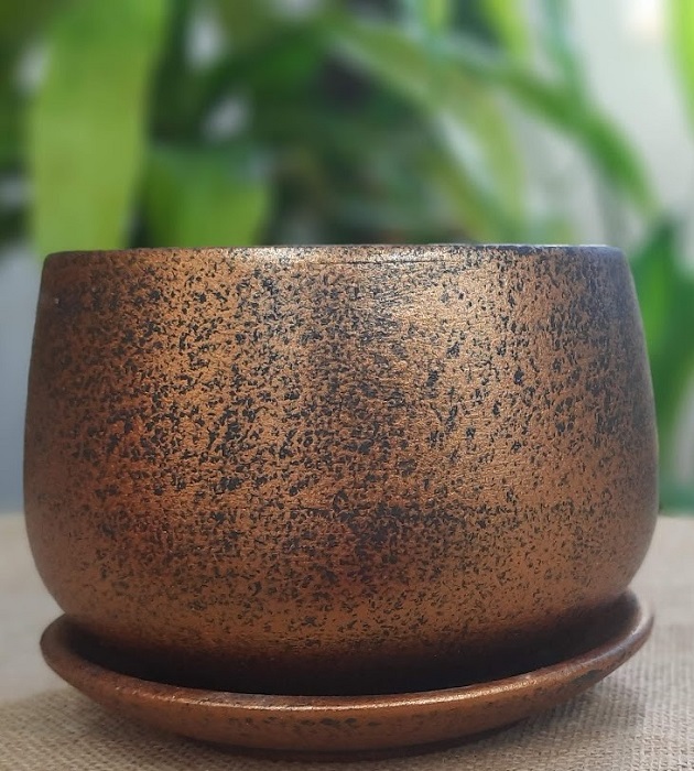 Terracotta Pot & Plate Color 2.5 Inch