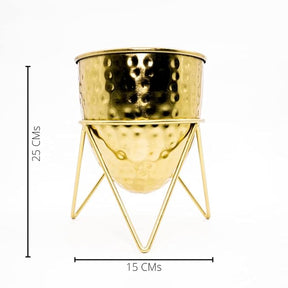 Metal Planter with Stand Small Tricone