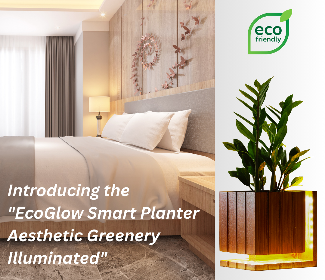 EcoWood Smart LED Planter Square Nightmagic