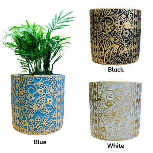 Cement Flower Pot Color 5.5 In Earthweave