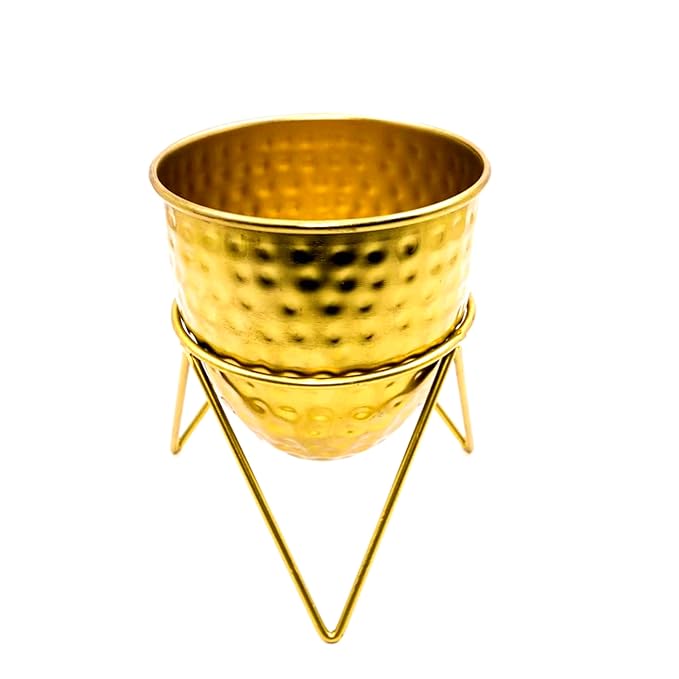 Metal Planter with Stand Small Tricone