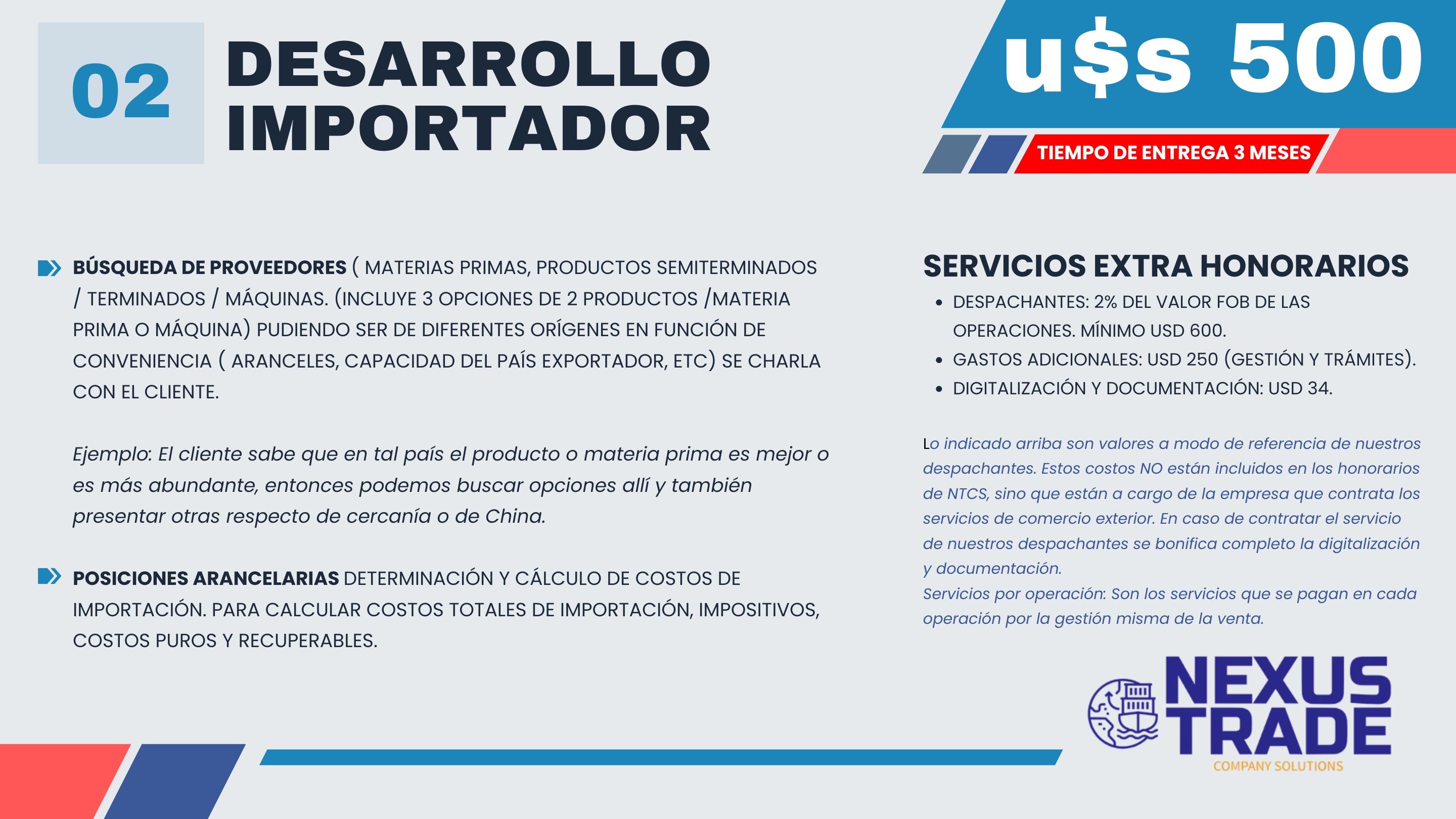 Desarrollo Importador