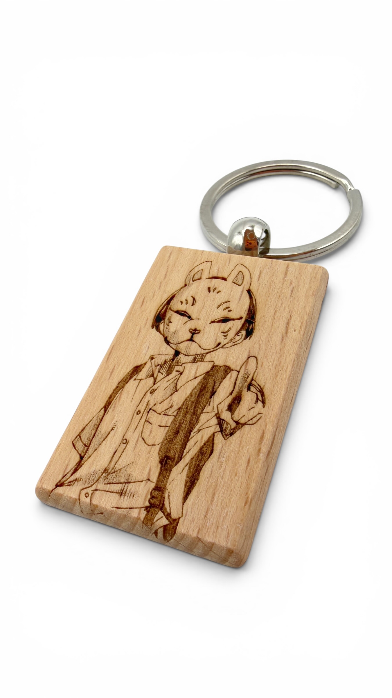 Kyotaro The dangers in my heart - Portachiavi in legno inciso 