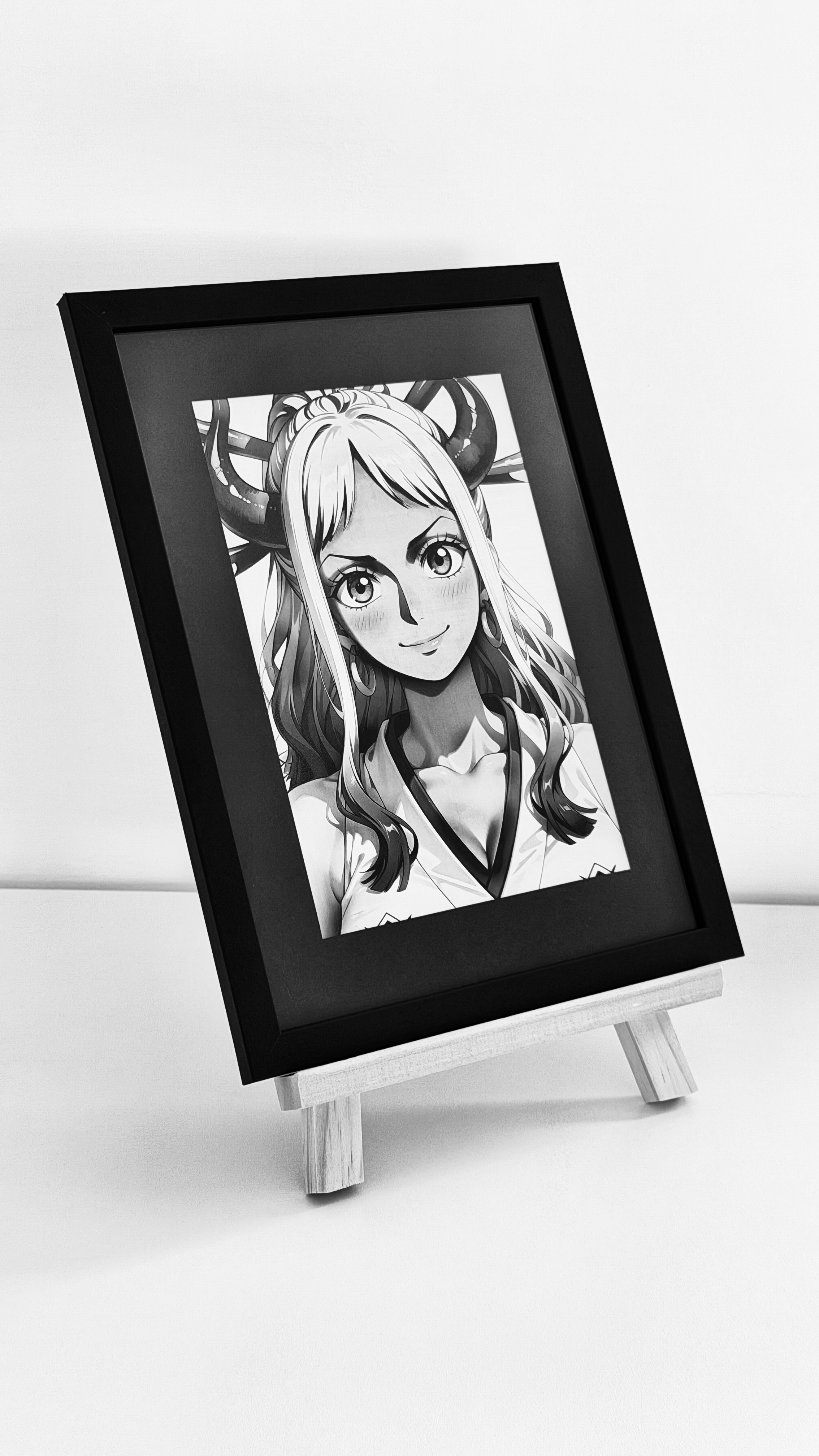 Yamato One Piece - Quadro inciso su alluminio con cornice