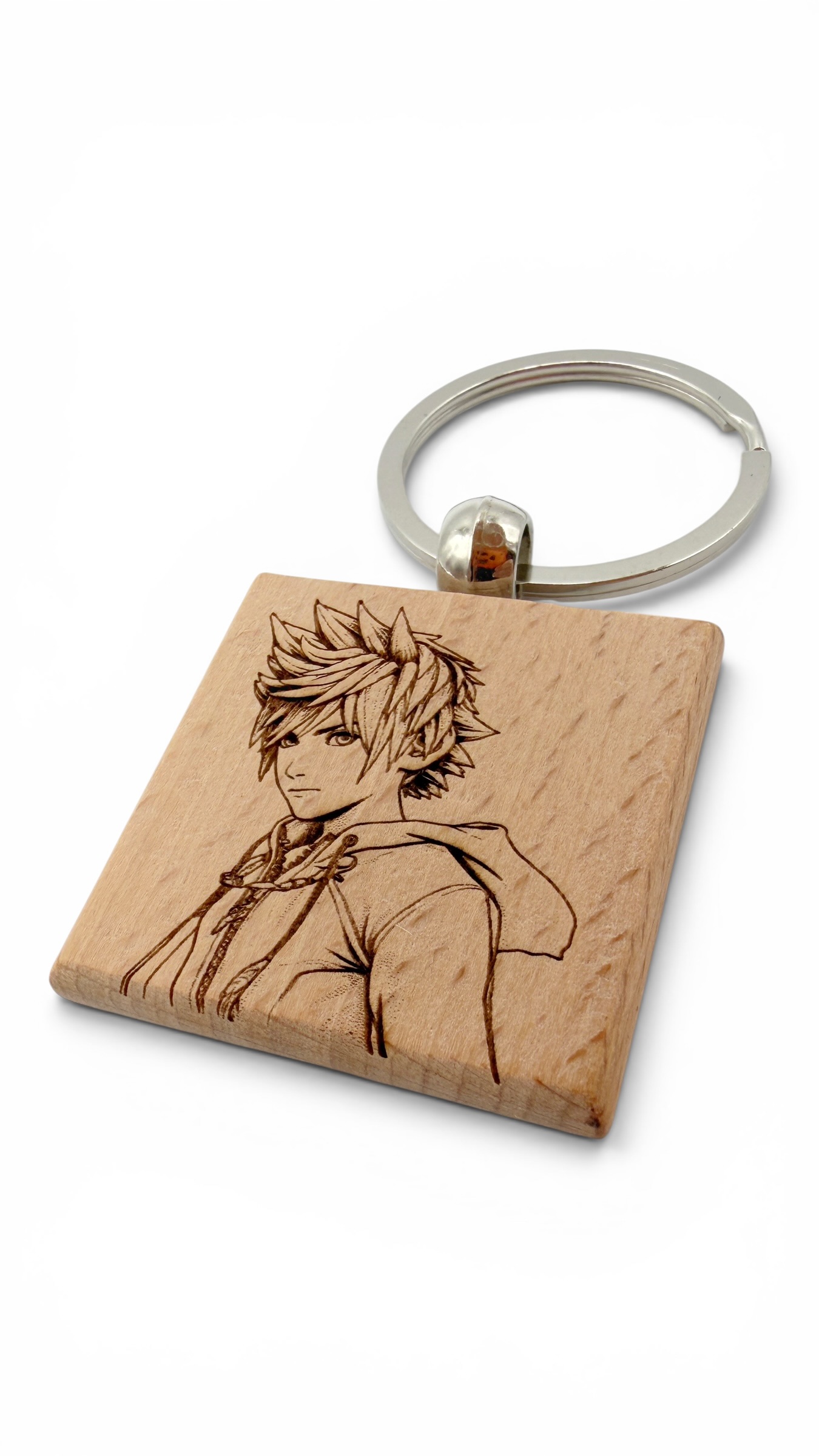 Roxas Kingdom Hearts - Portachiavi in legno inciso 