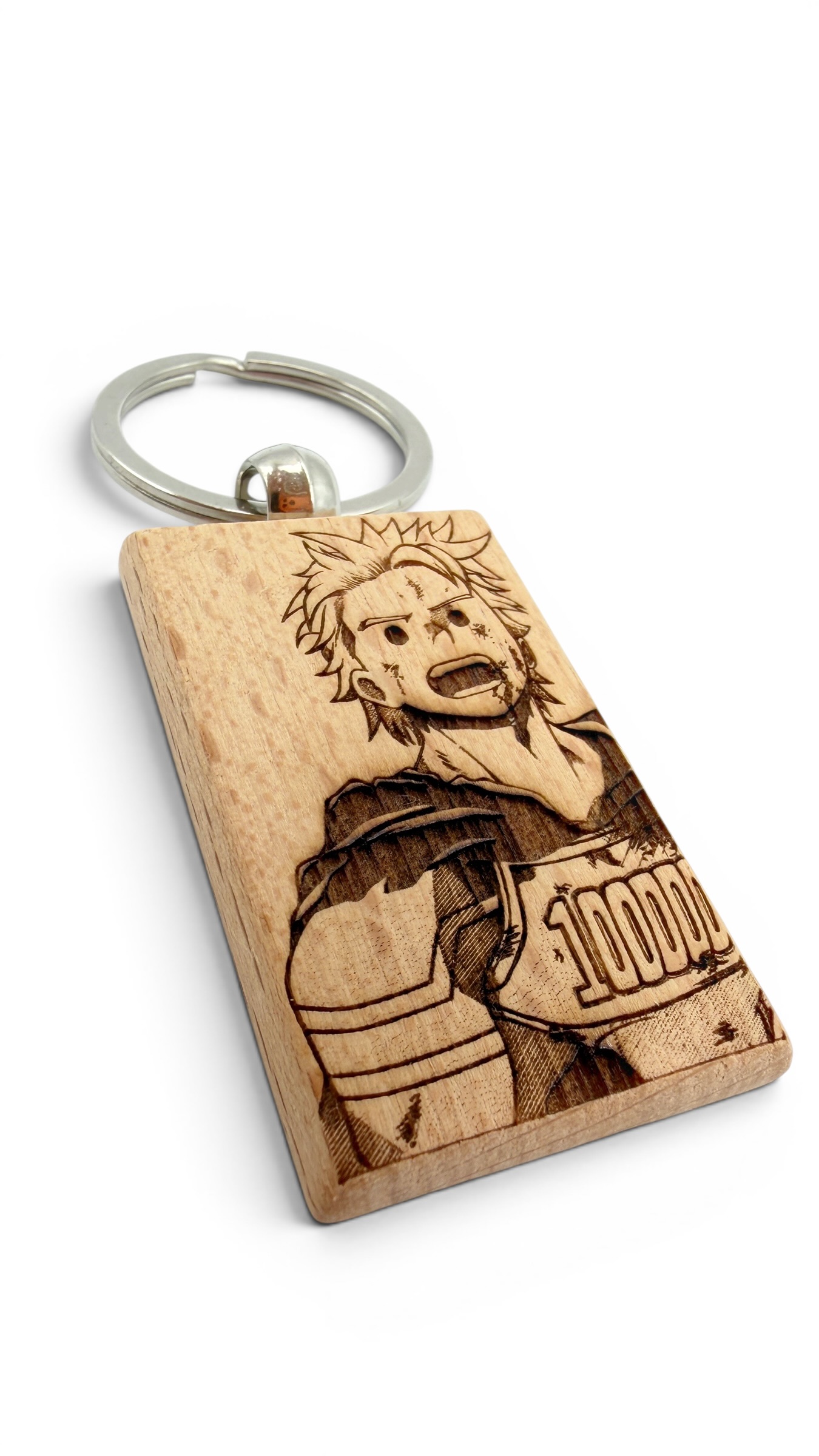 Mirio My hero accademia - Portachiavi in legno inciso 