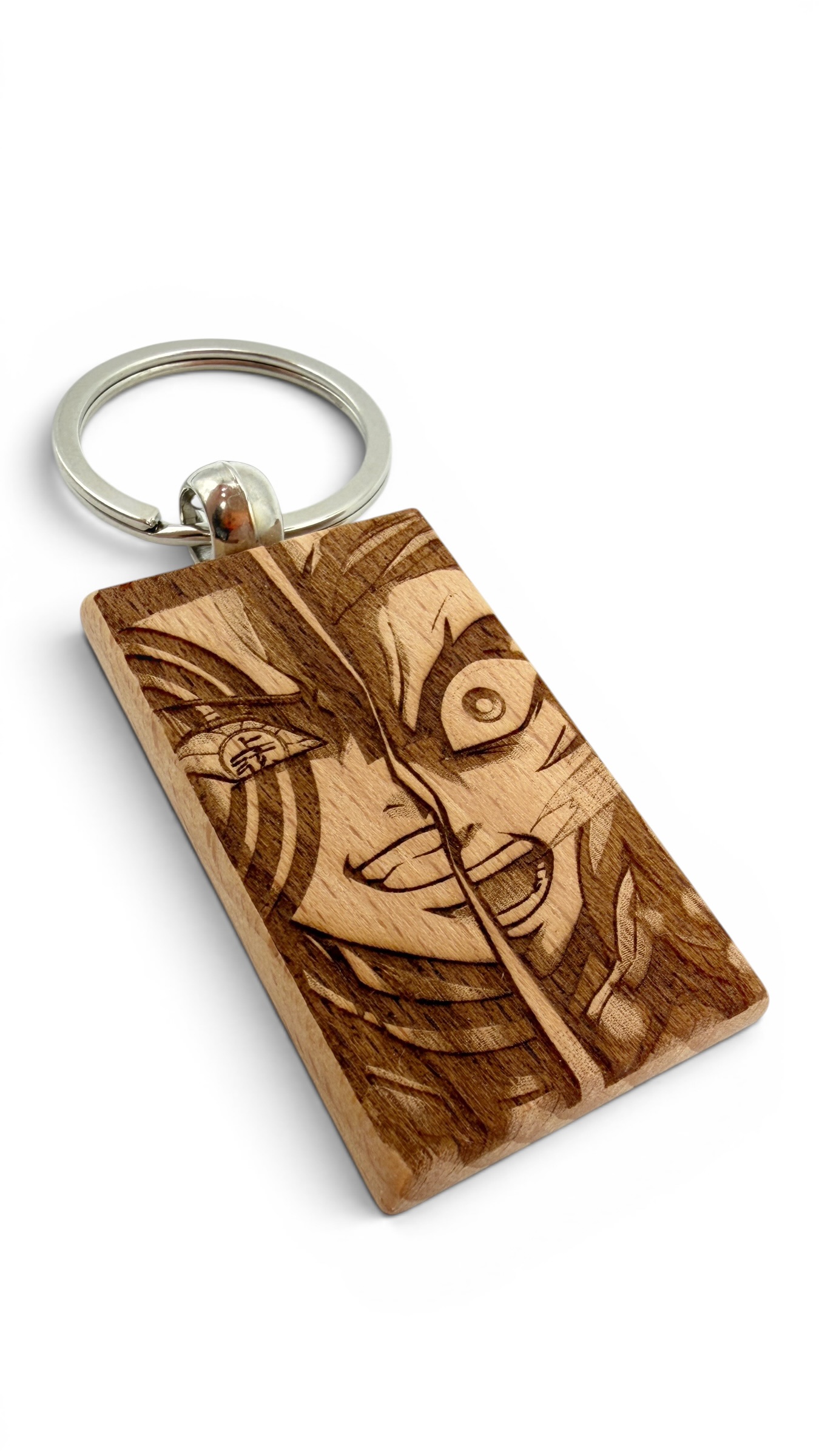 Rengoku e Akaza Demon Slayer - Portachiavi in legno inciso 