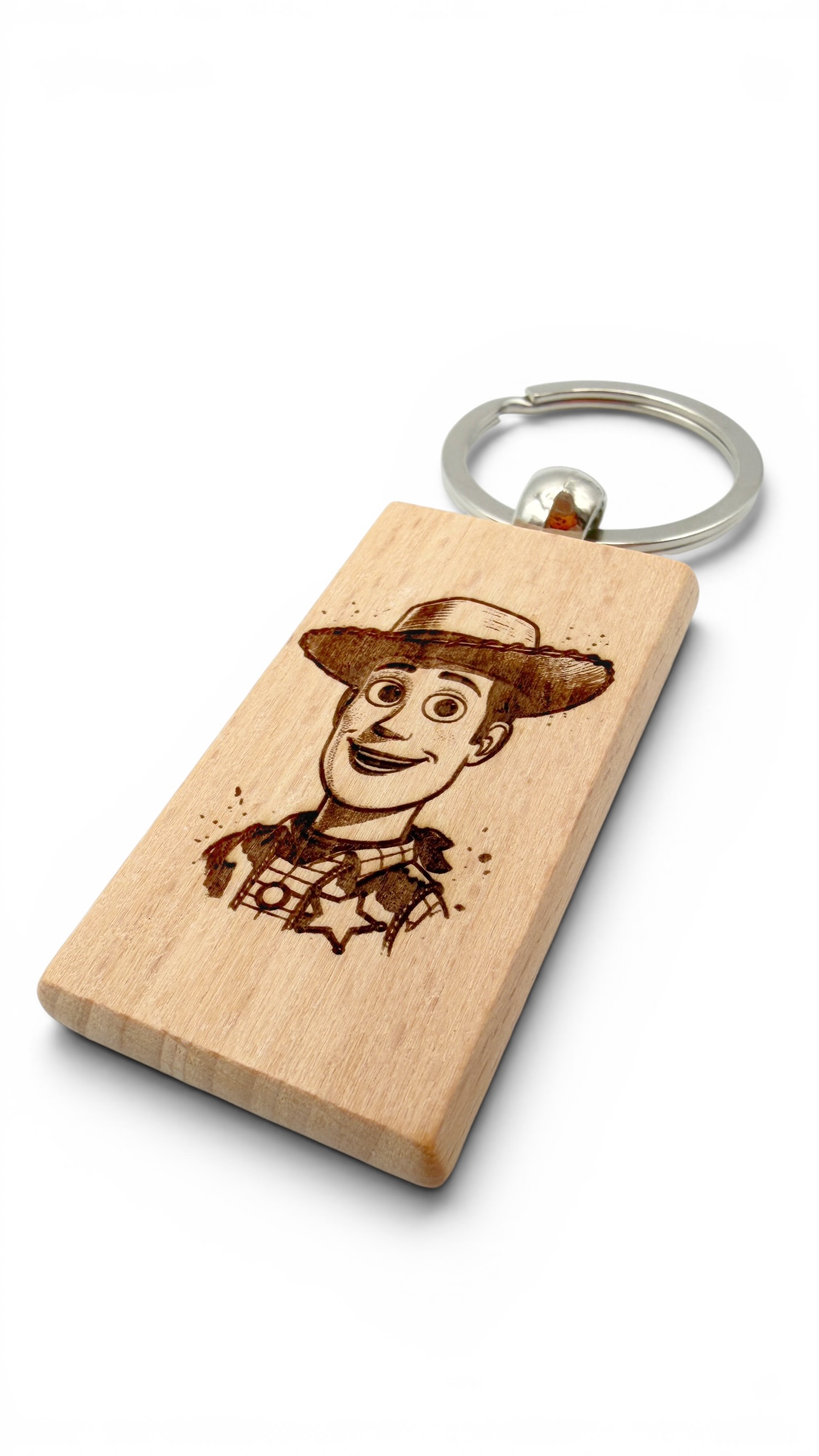 Woody Toy Story - Portachiavi in legno inciso 