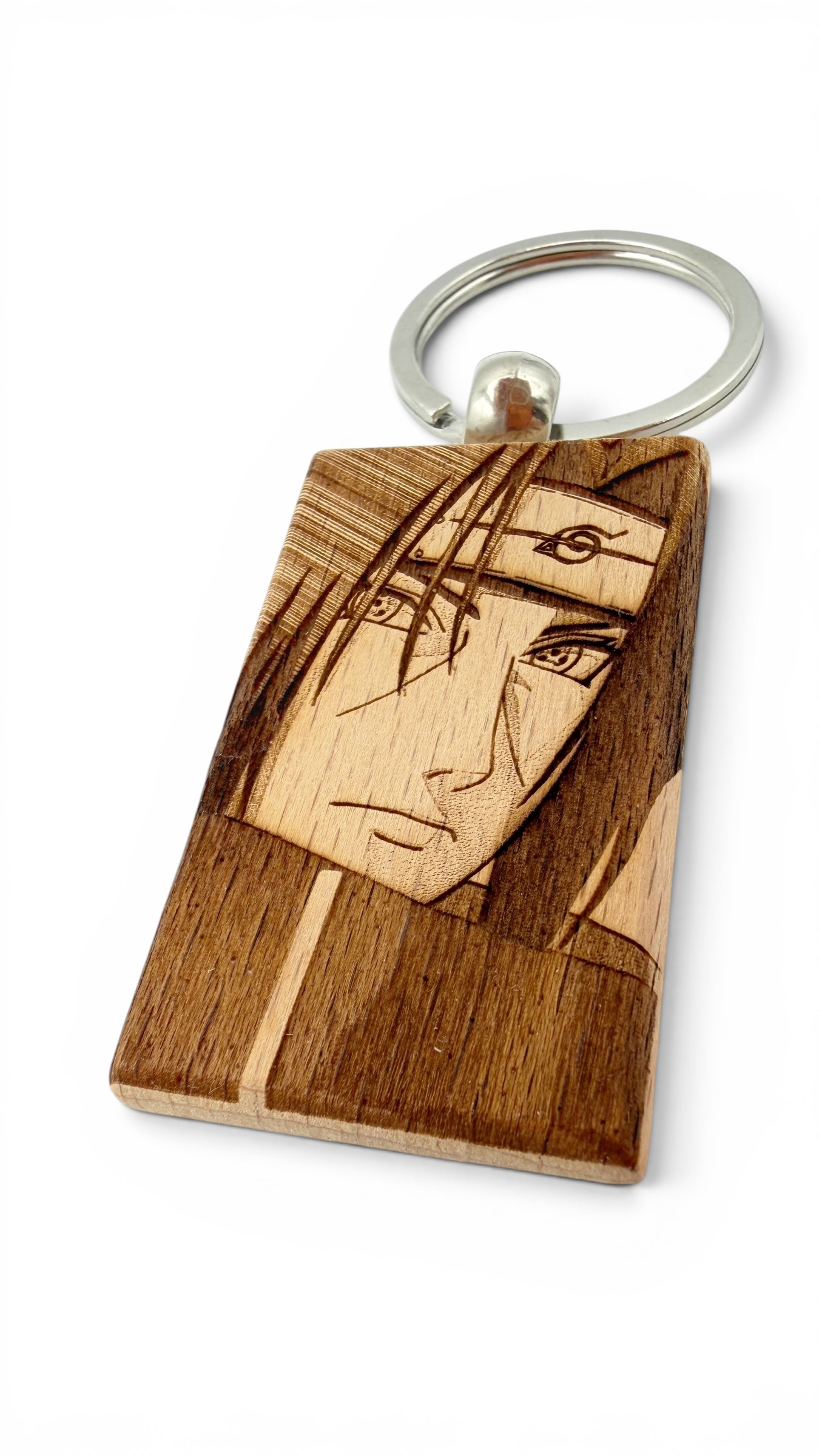 Itachi Naruto - Portachiavi in legno inciso 