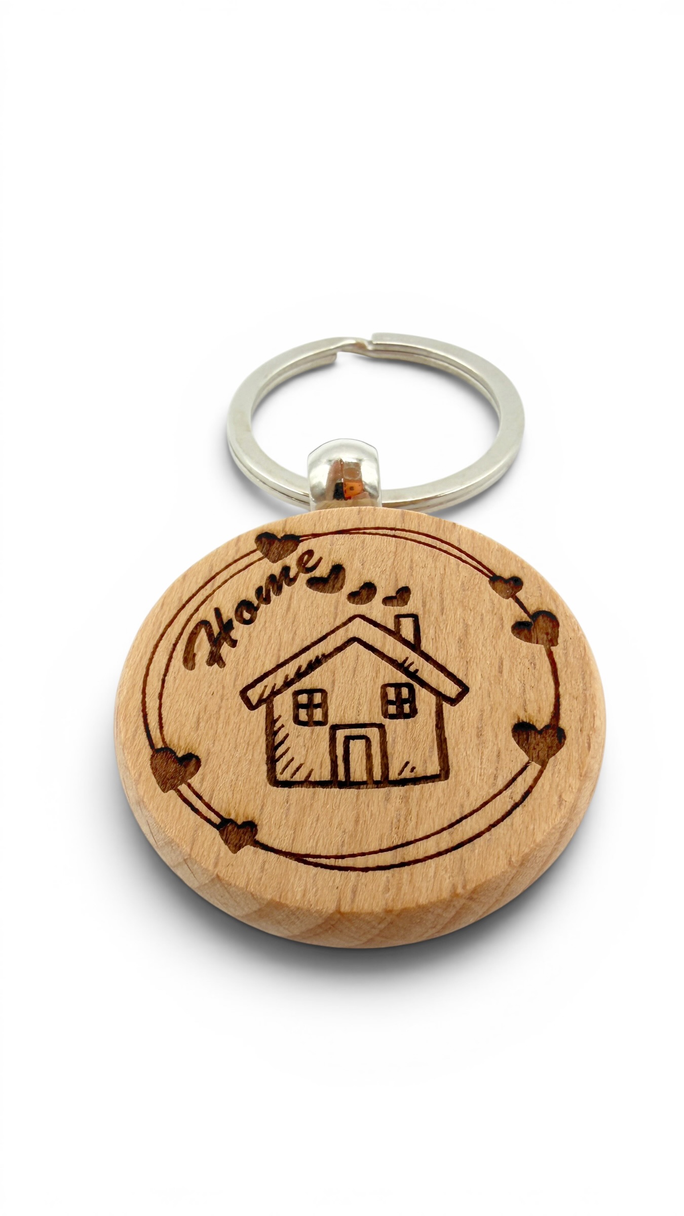 Home - Portachiavi in legno inciso 