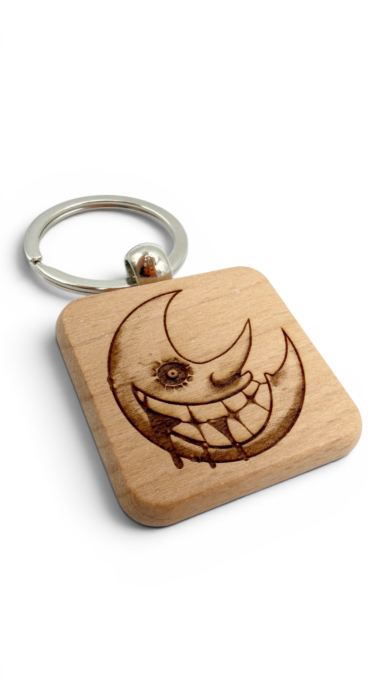 Luna Soul Eater - Portachiavi in legno inciso 