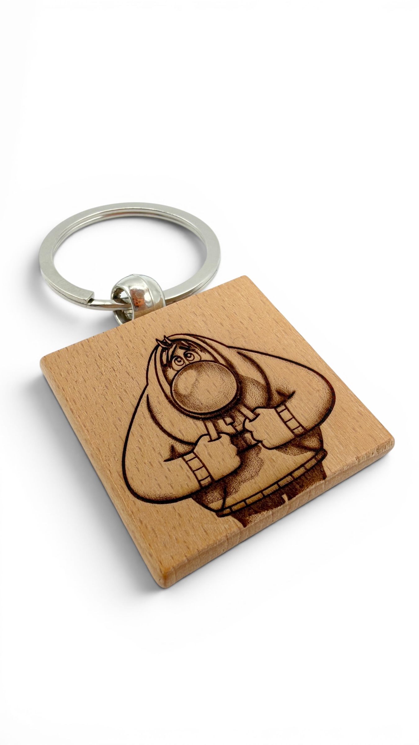 Timidezza Inside out - Portachiavi in legno inciso 