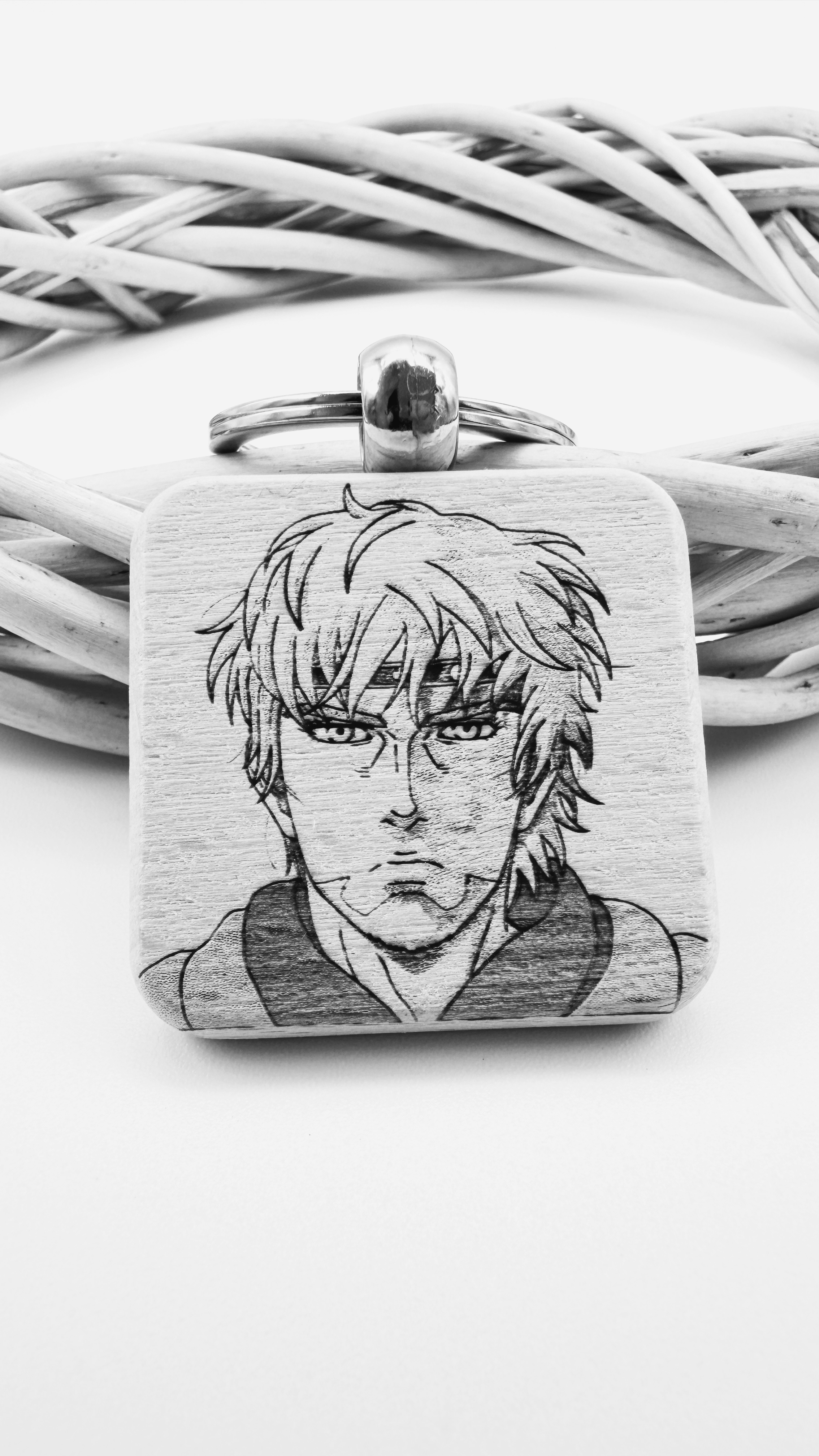 Canute Vinland Saga - Portachiavi in legno inciso 