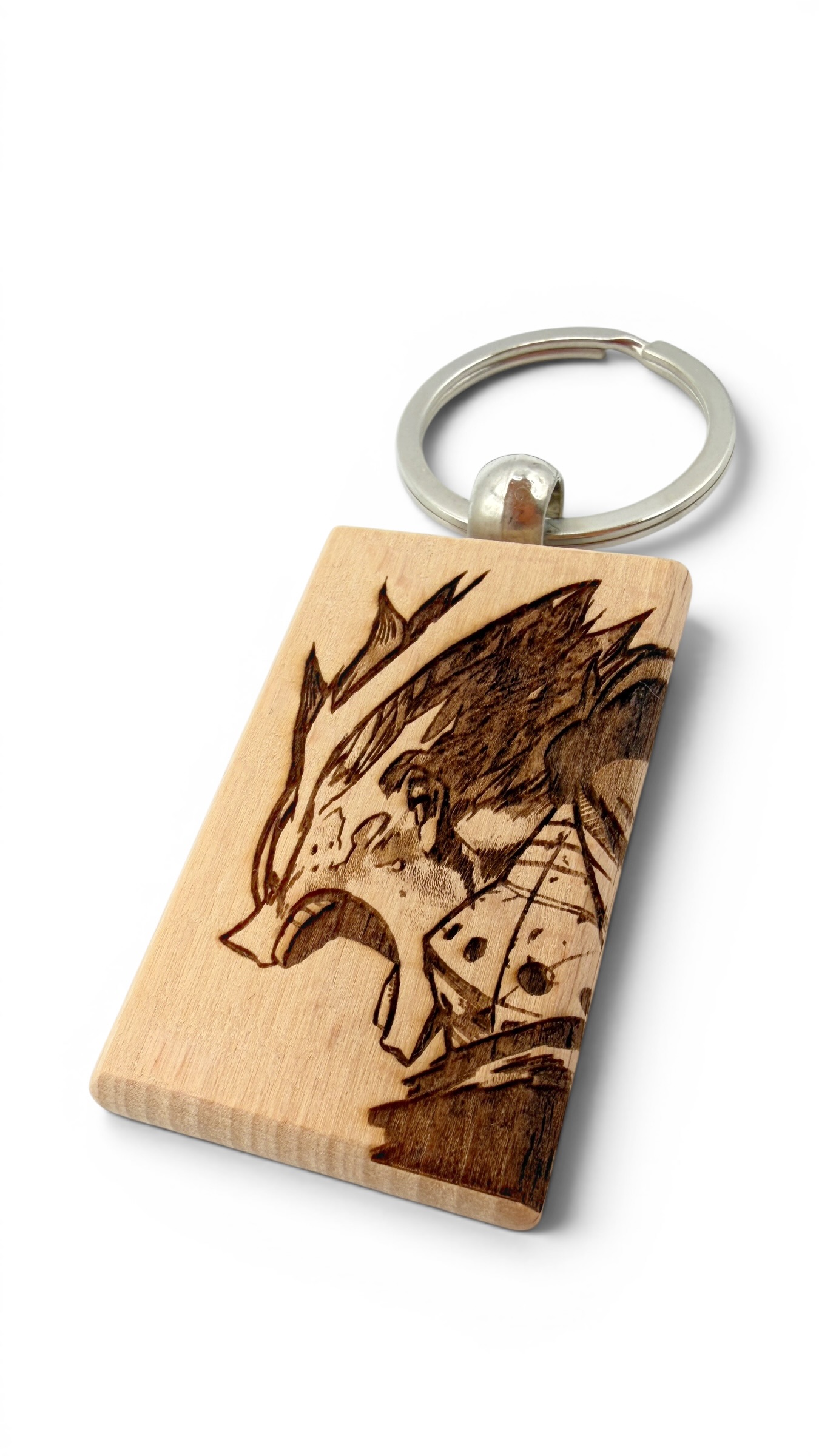 Deku 100% My hero accademia - Portachiavi in legno inciso 