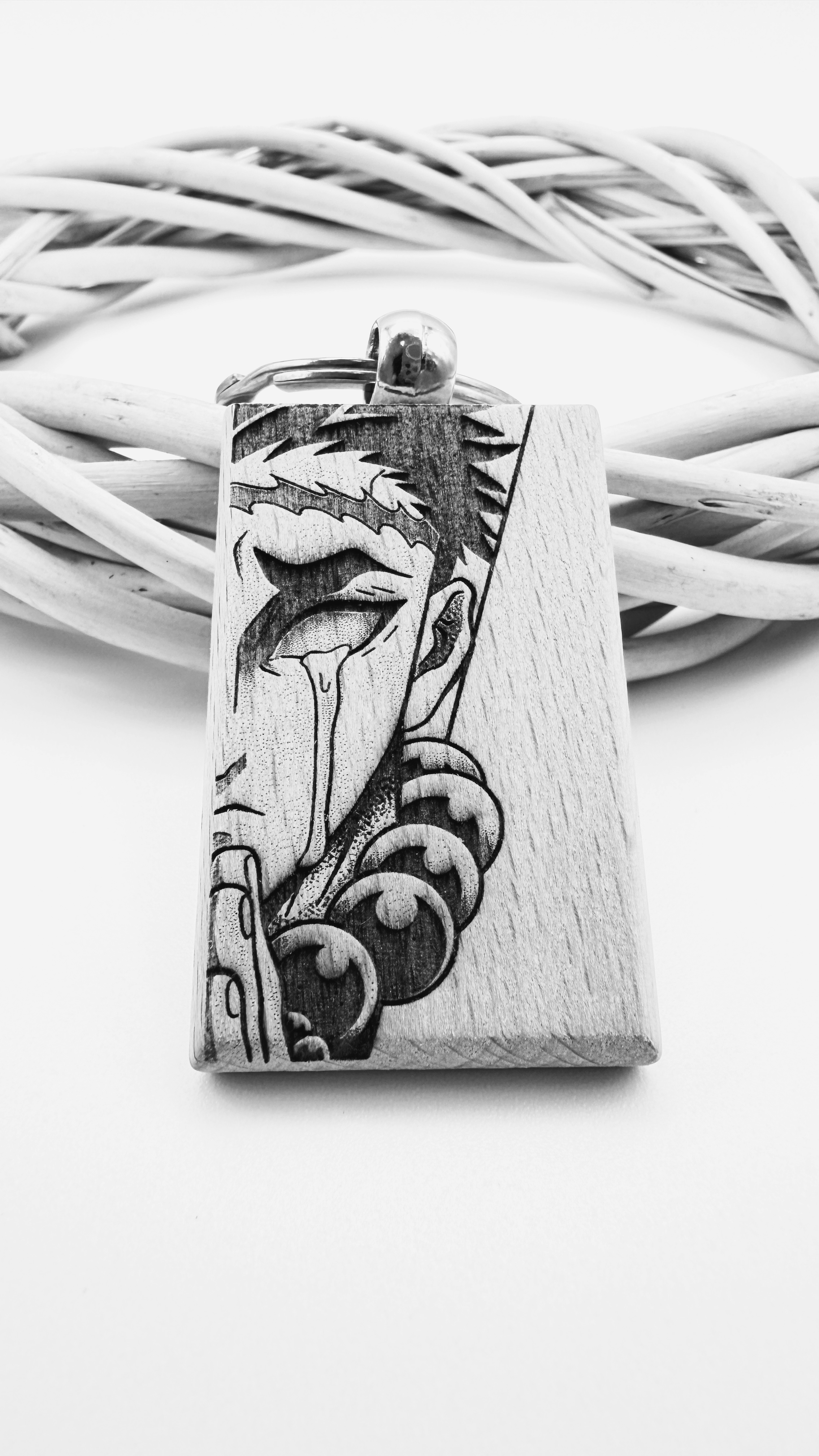 Gyomei Demon Slayer - Portachiavi in legno inciso 