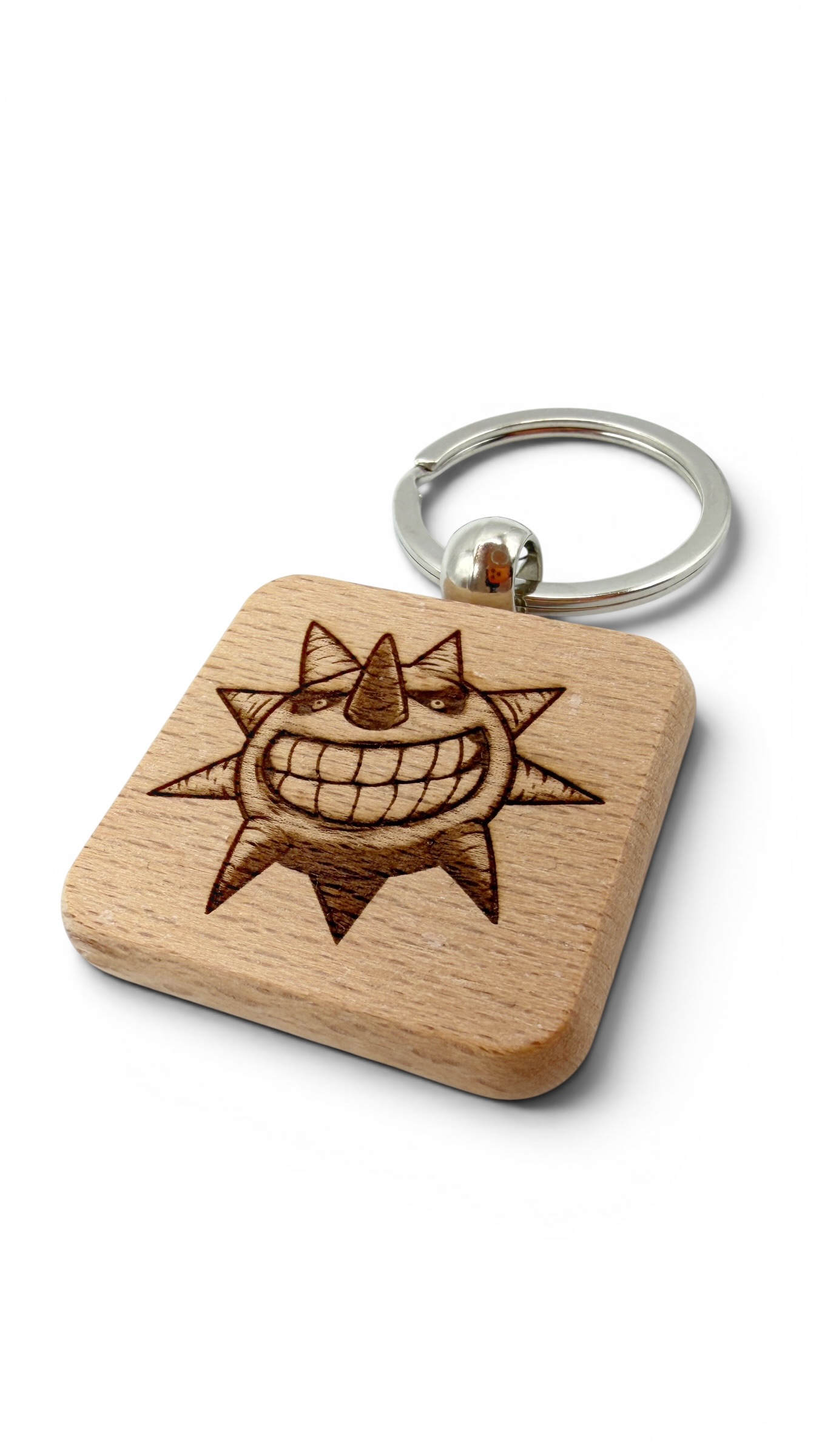 Sole Soul Eater - Portachiavi in legno inciso 