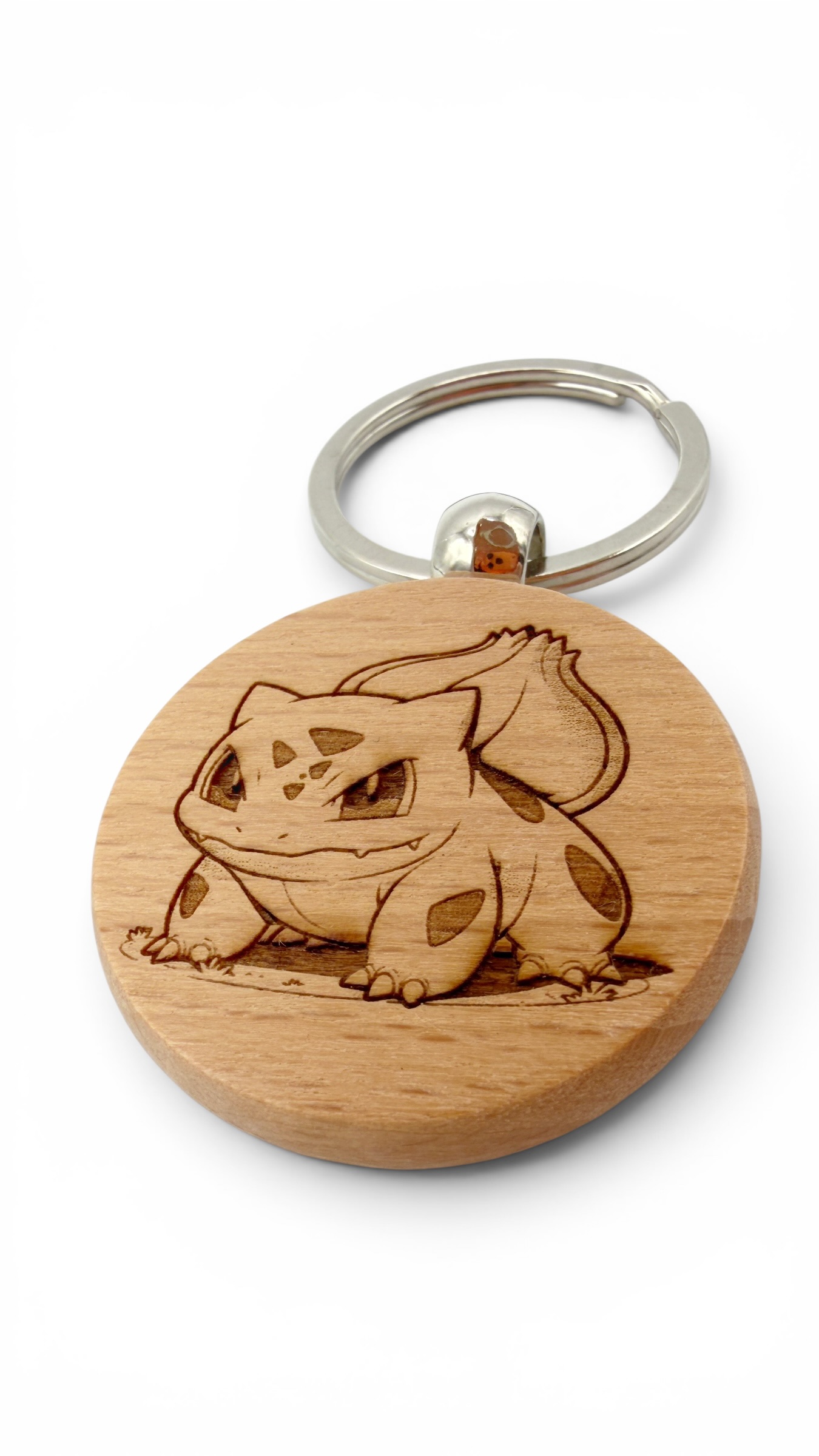 Bulbasaur Pokemon - Portachiavi in legno inciso 