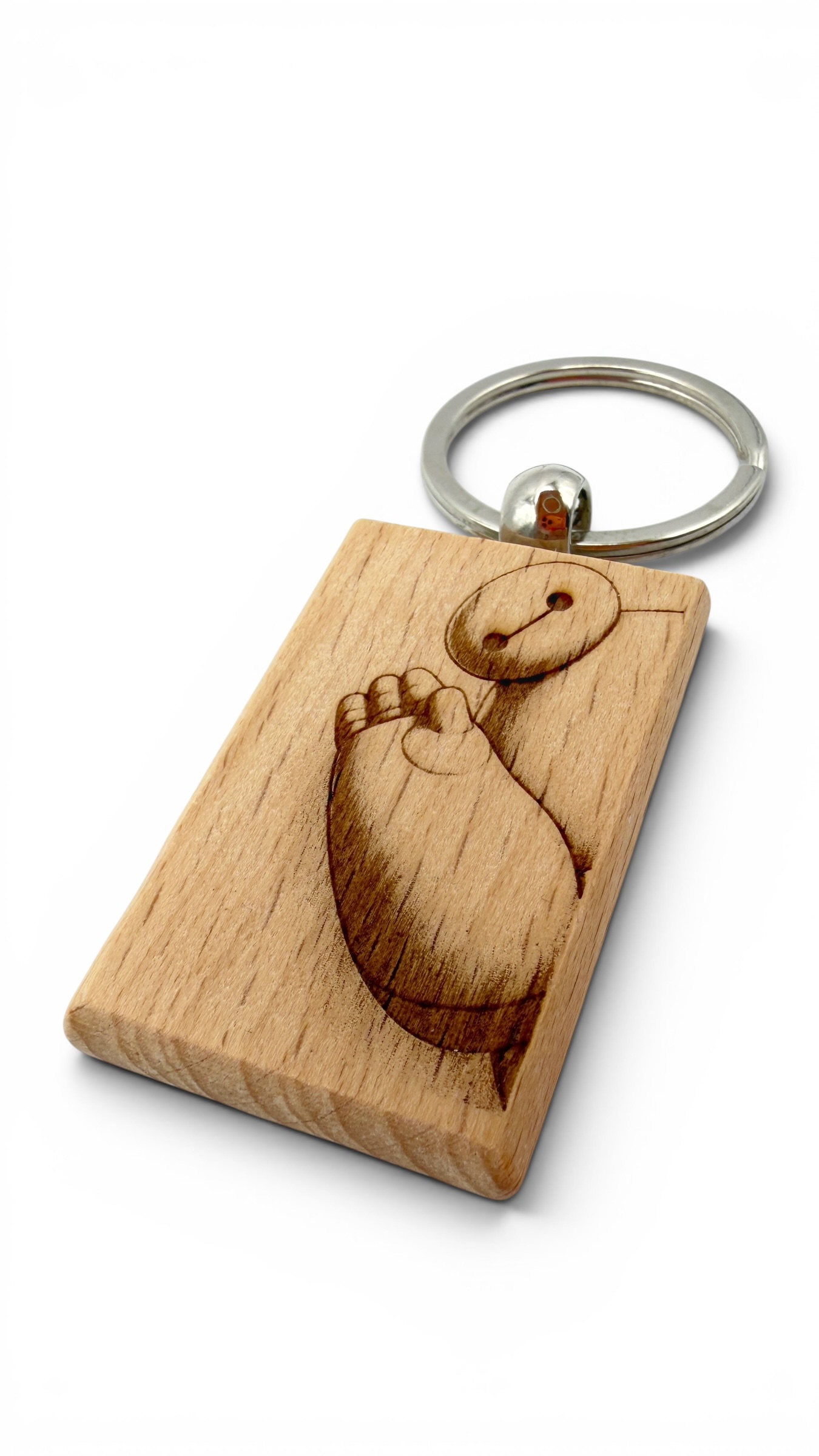 Baymax Big Hero - Portachiavi in legno inciso 