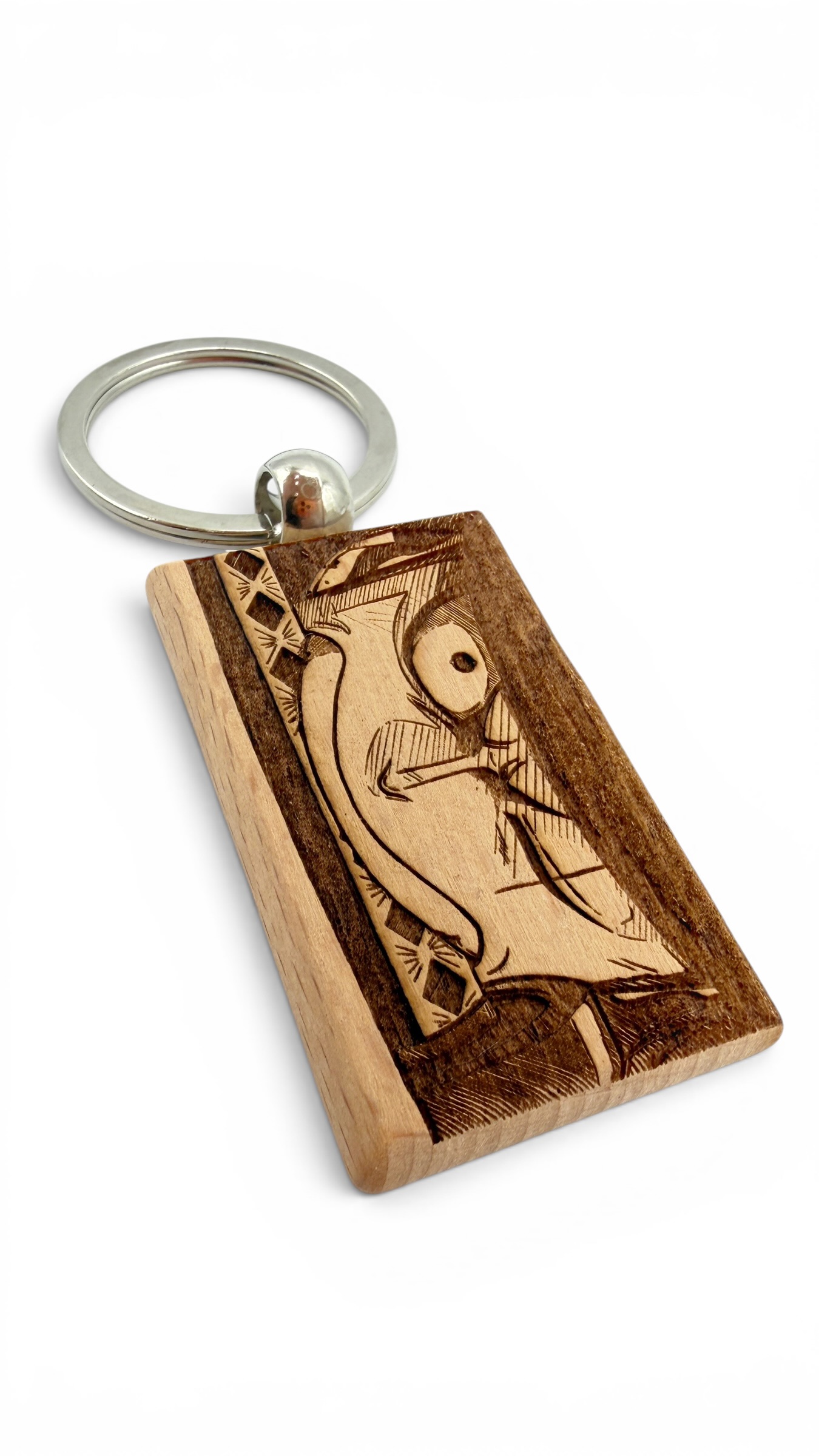 Zoro Santoryu One Piece - Portachiavi in legno inciso 