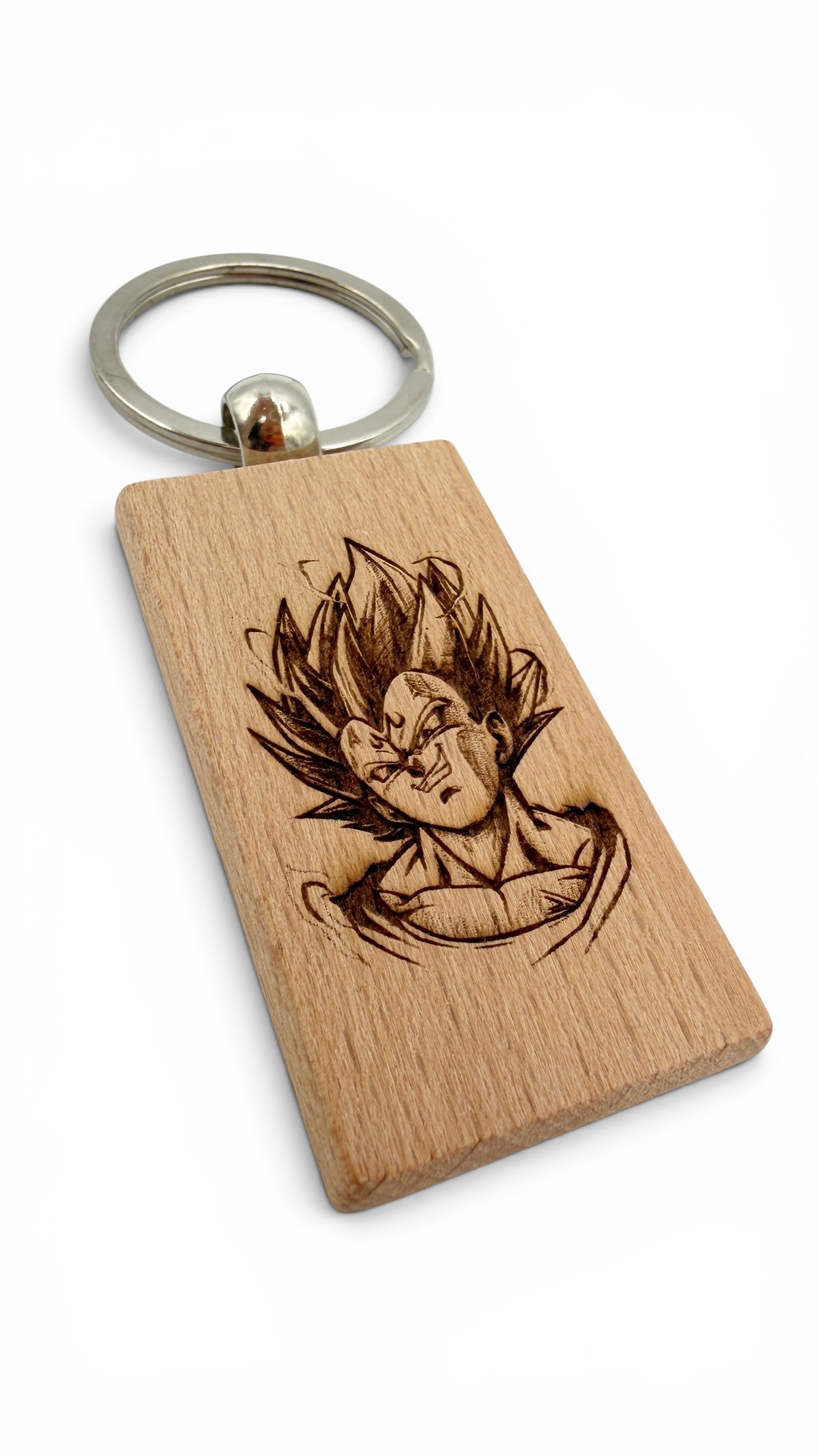 Majin Vegeta Dragon Ball - Portachiavi in legno inciso 
