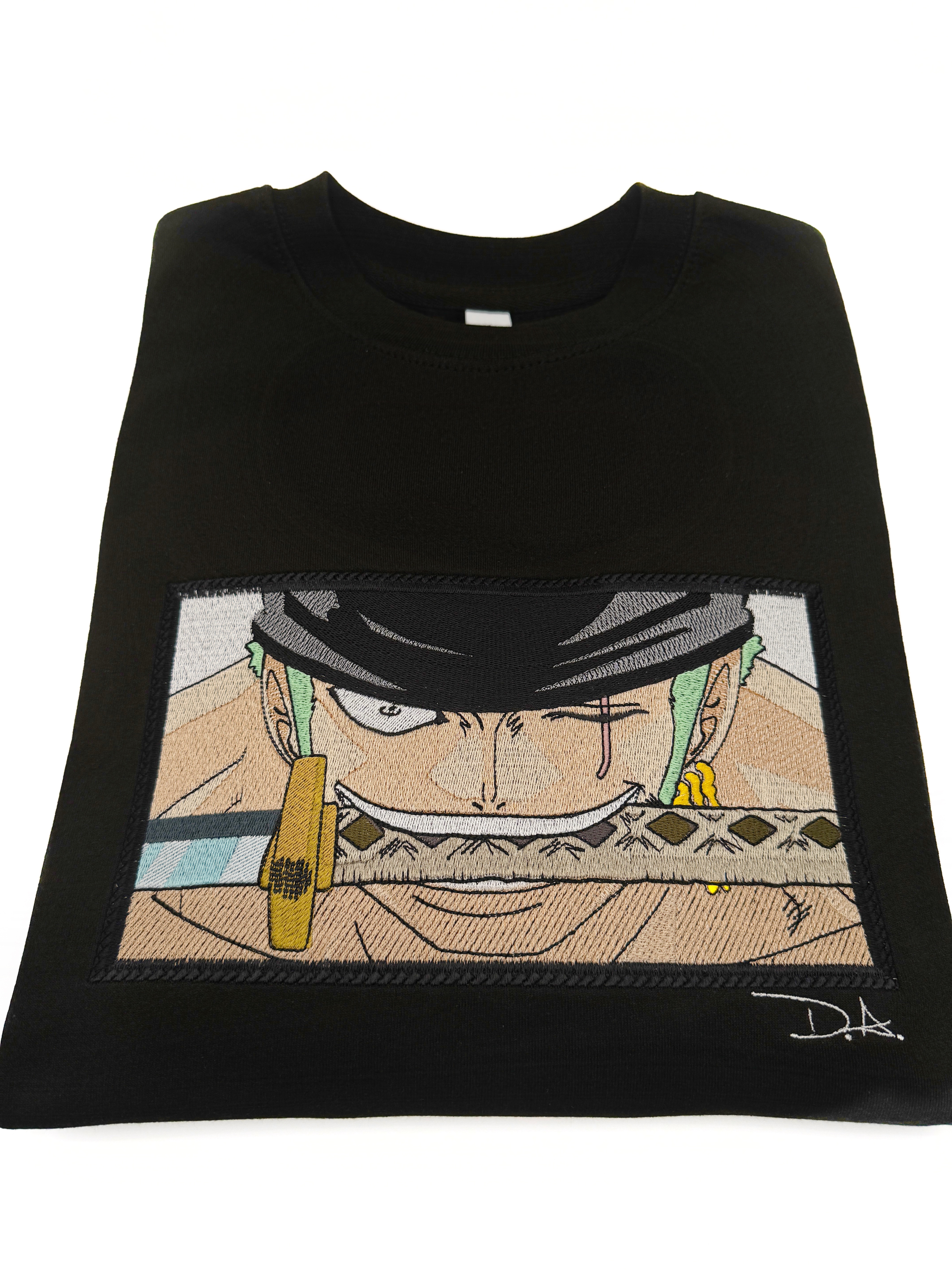 Zoro stile a 3 spade - Felpa ricamata