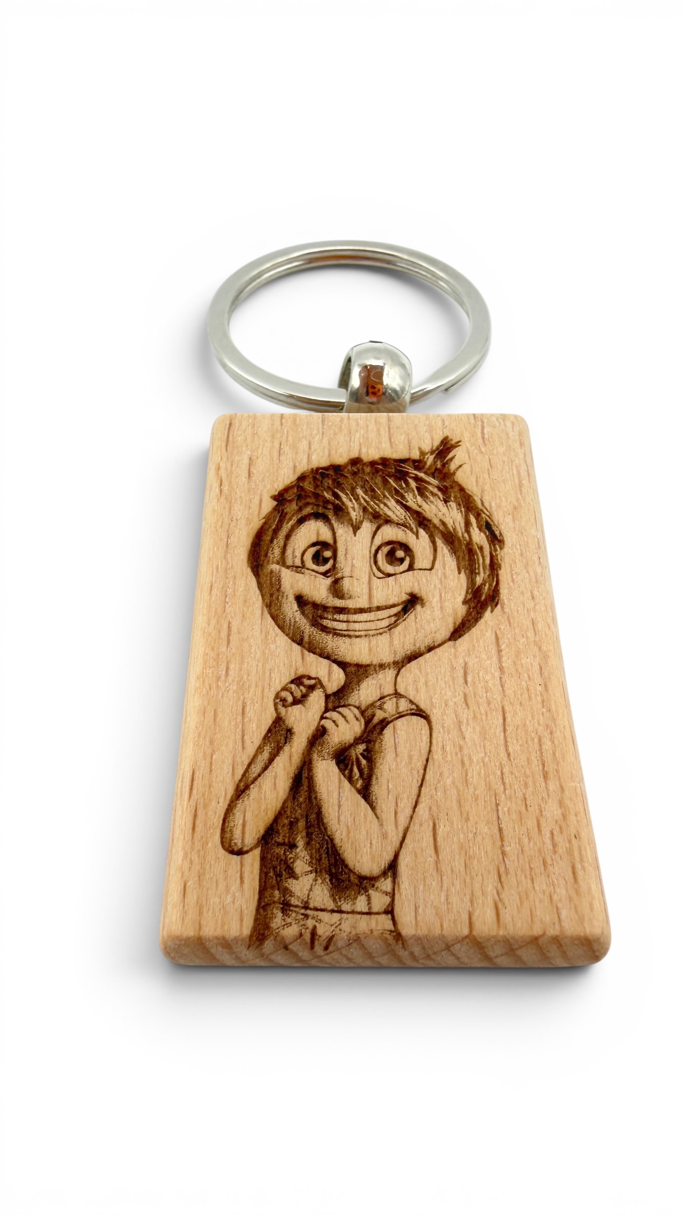 Gioia Inside out - Portachiavi in legno inciso 