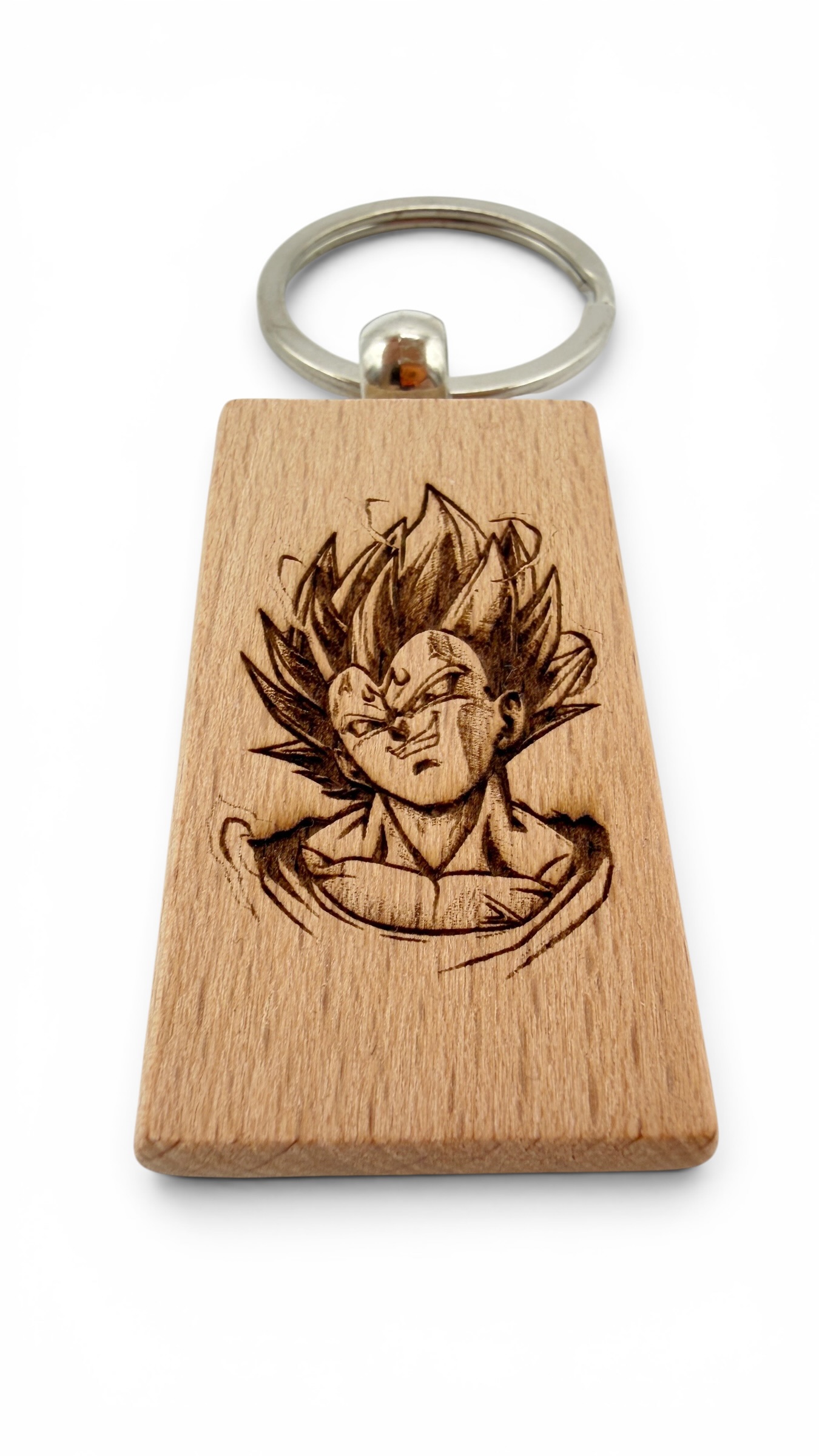 Majin Vegeta Dragon Ball - Portachiavi in legno inciso 