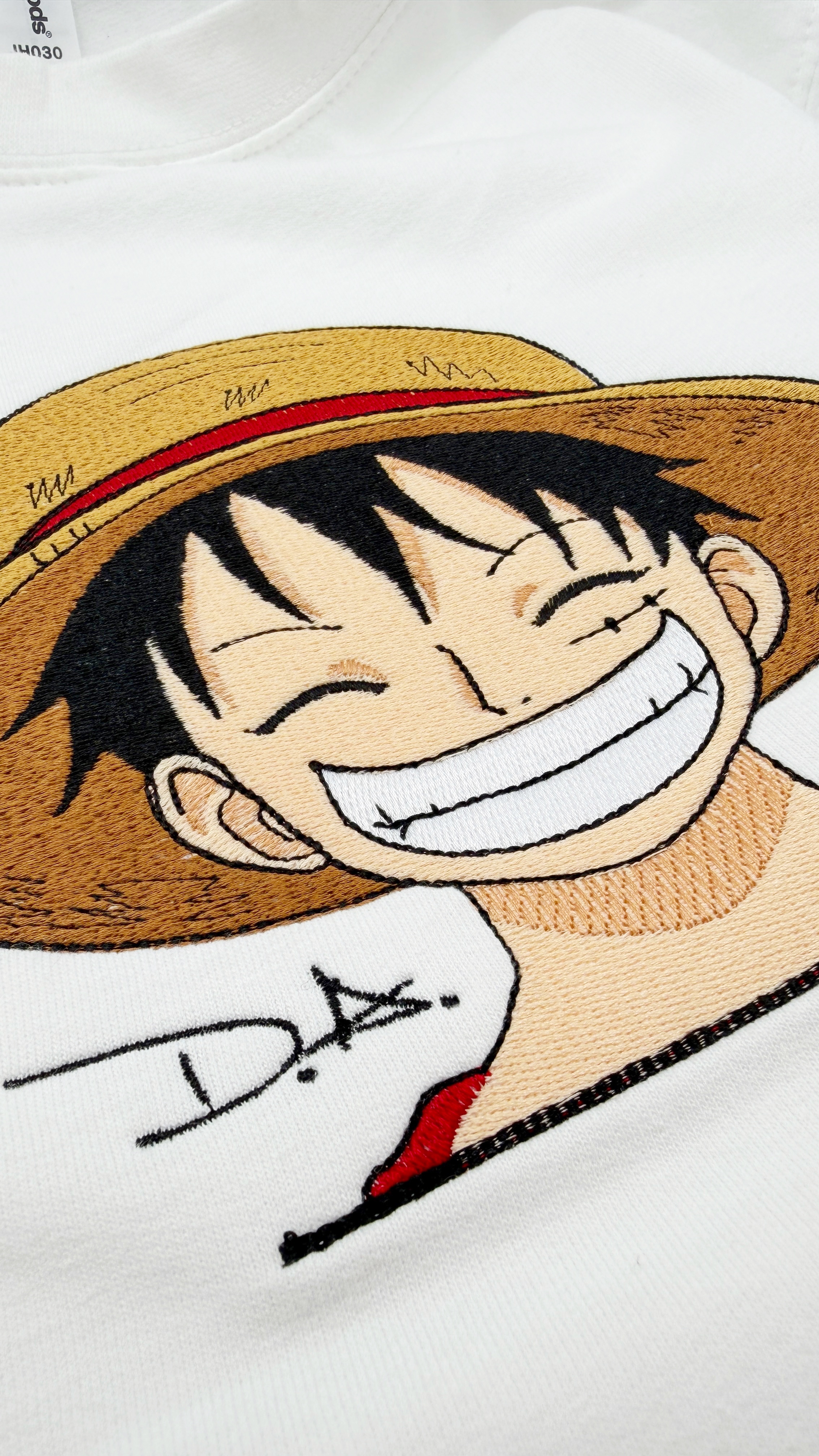 Luffy Sorriso One Piece - Felpa ricamata