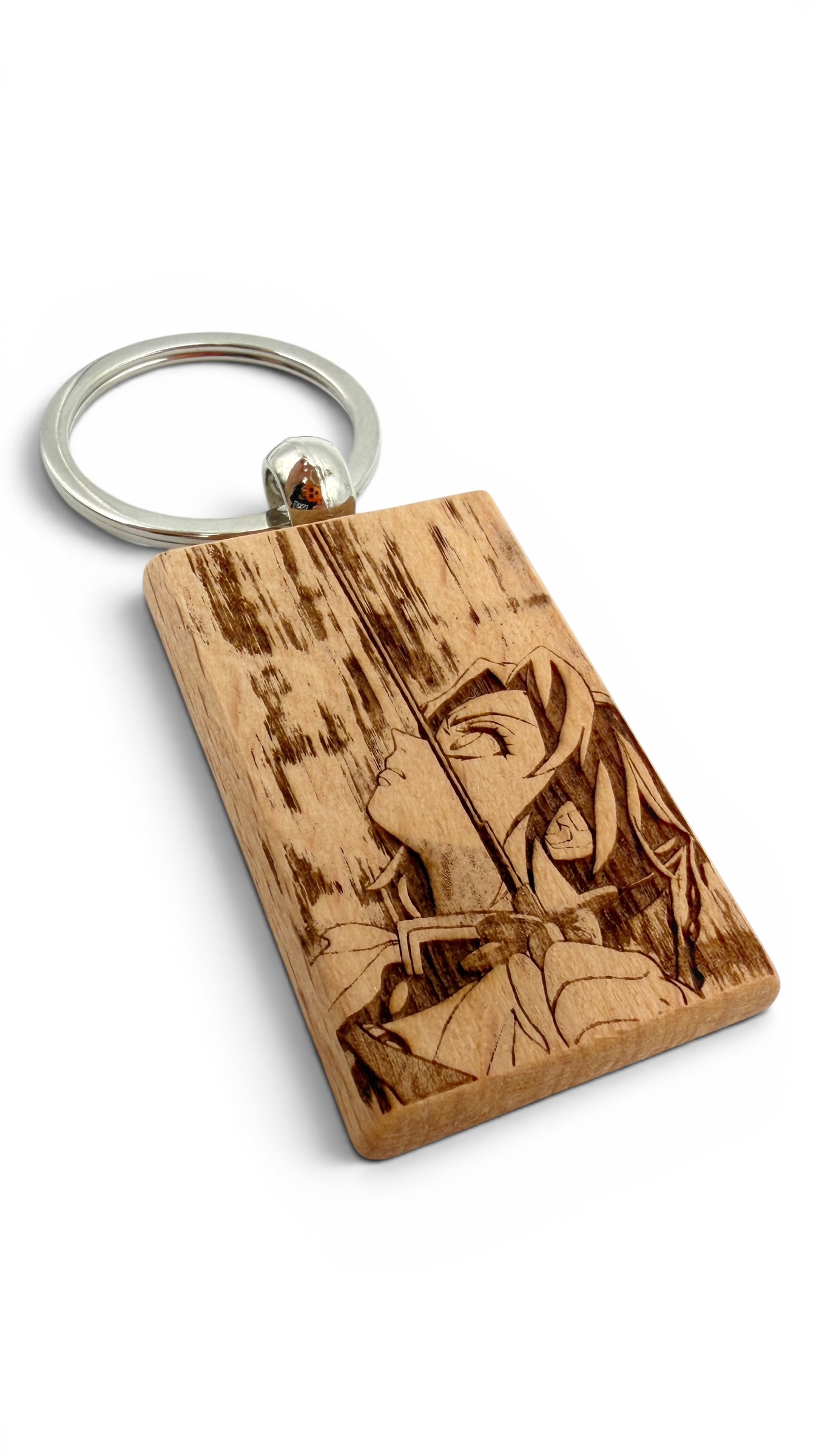 Shinobu Demon Slayer - Portachiavi in legno inciso 