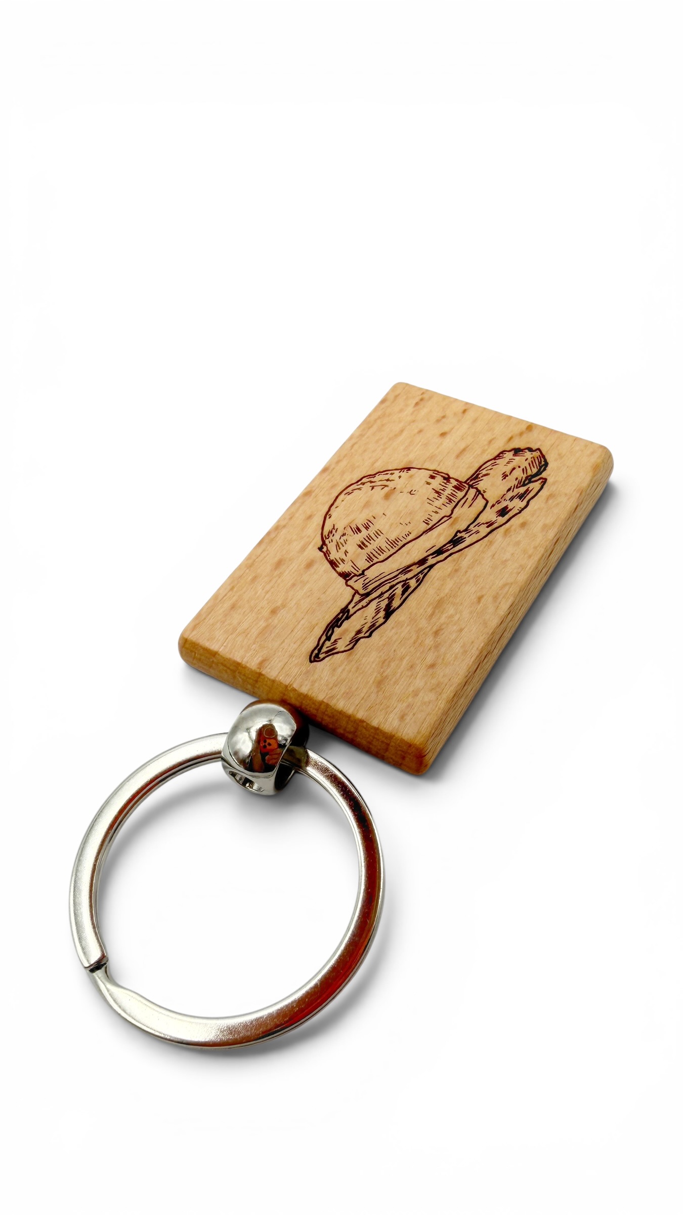 Luffy Wanted - Portachiavi in legno inciso 
