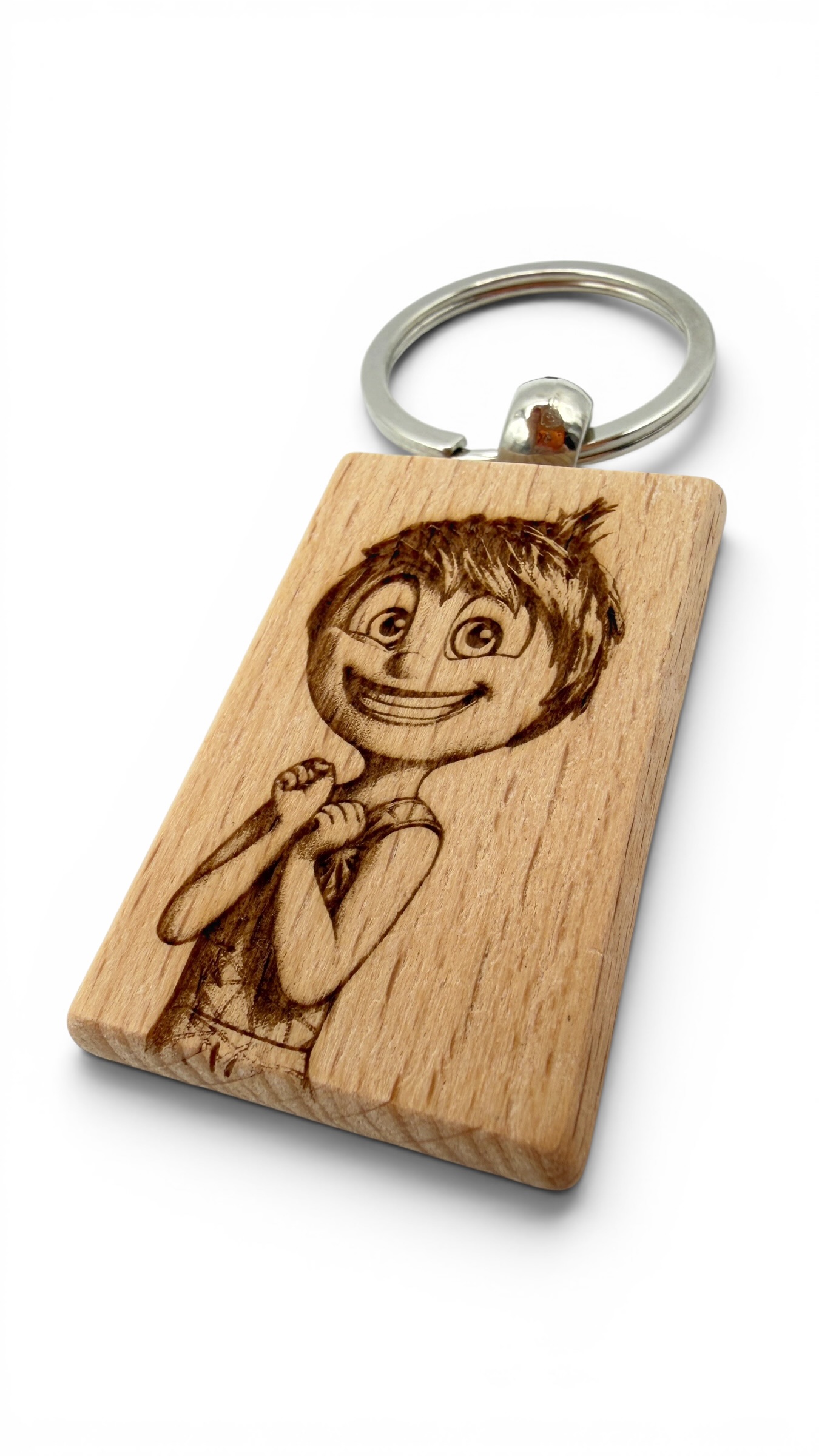 Gioia Inside out - Portachiavi in legno inciso 