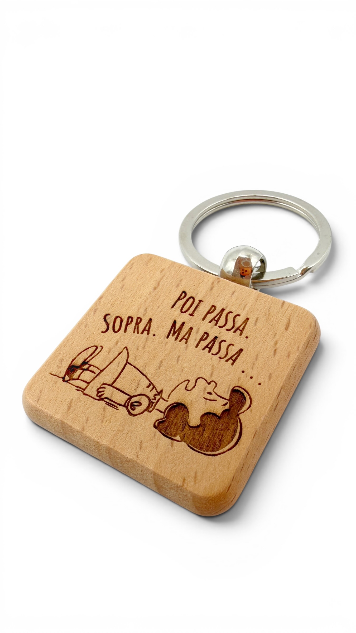 Lucy Snoopy - Portachiavi in legno inciso