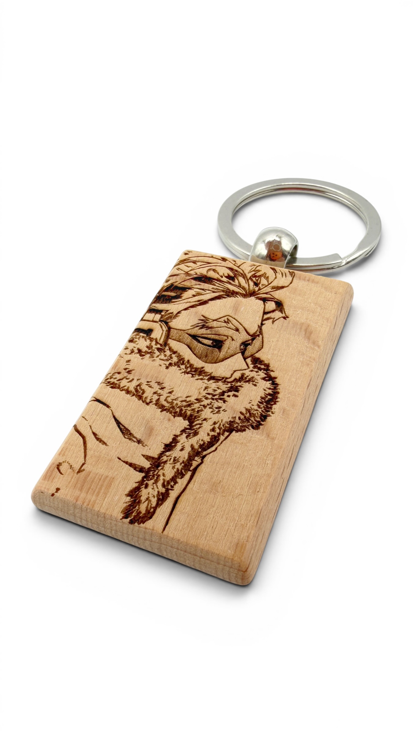 Hawks My hero accademia - Portachiavi in legno inciso 