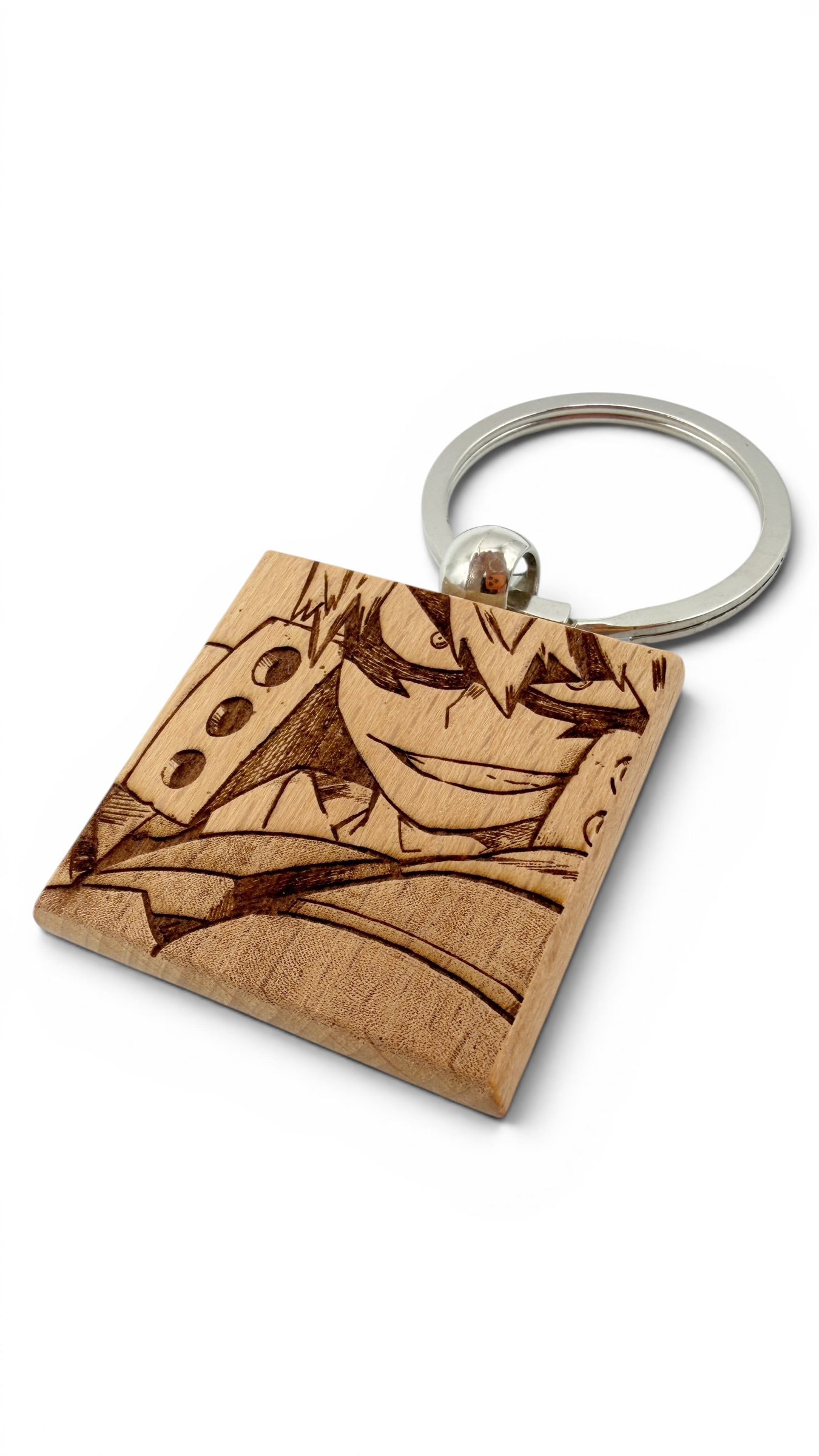 Bakugo My hero accademia - Portachiavi in legno inciso 