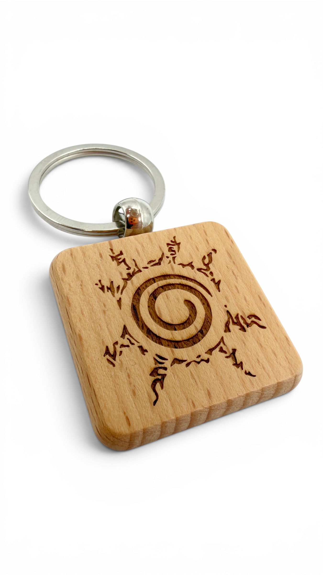Sigillo Naruto - Portachiavi in legno inciso 